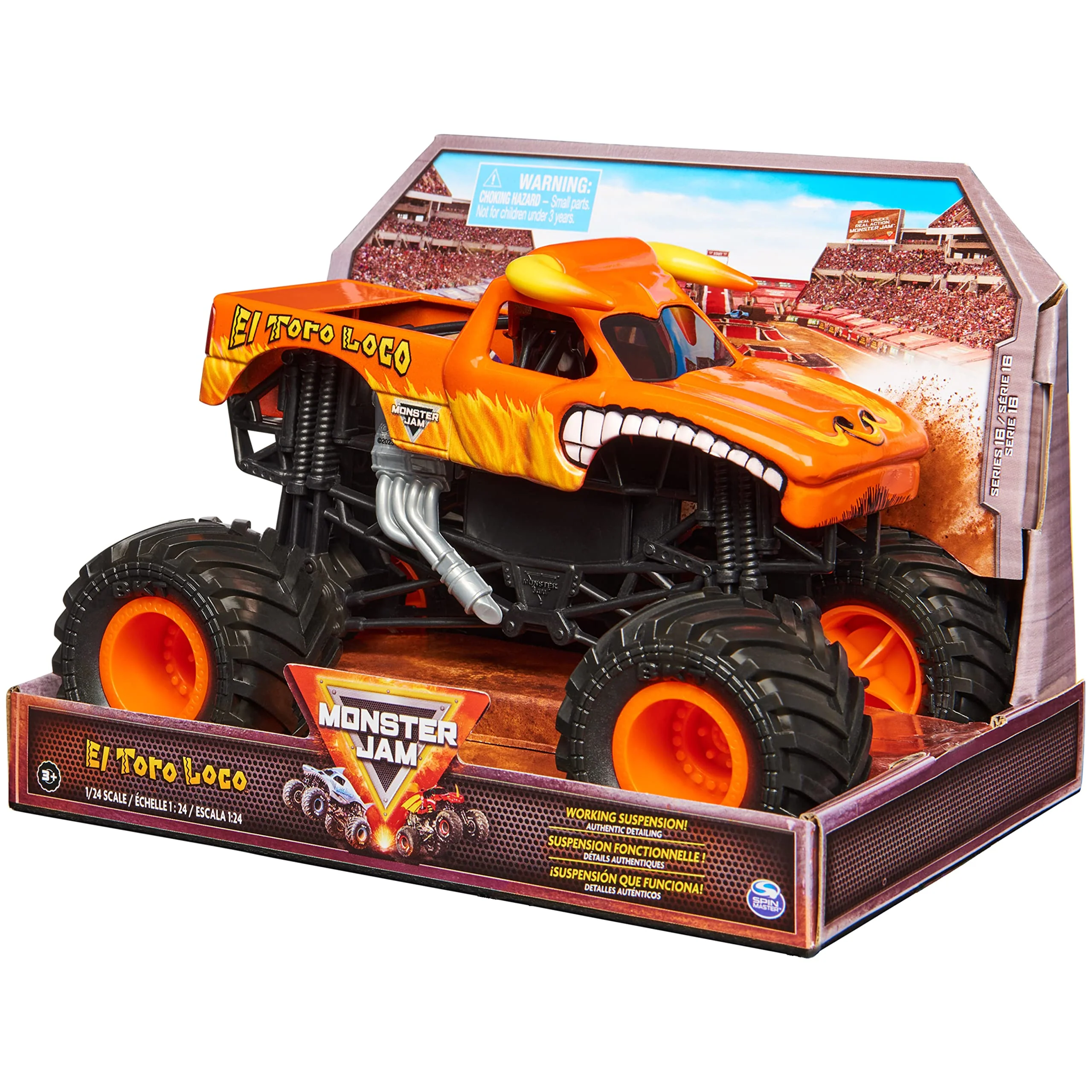 Monster Jam, Official El Toro Loco Monster Truck, Collector Die-Cast Vehicle, 1:24 Scale, Kids Toys for Boys Ages 3 and up - Image 7