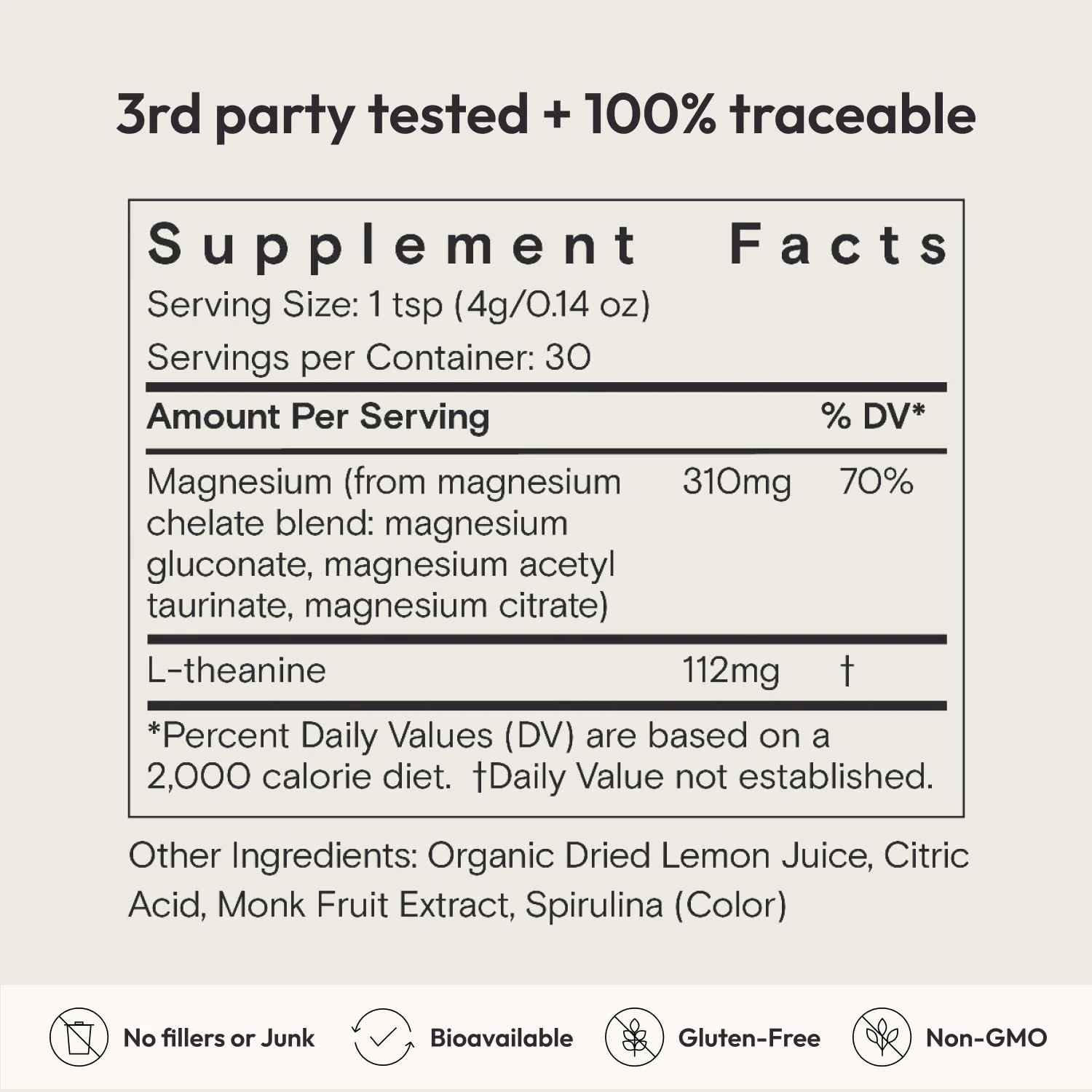 Moon Juice Magnesi-Om Magnesium Powder Supplement - Chelated Magnesium Complex + L-Theanine Blend for Rest, Relaxation & Regularity - Vegan, Non-GMO & No Sugar, Blue Lemon, 4.2 oz, 30 Servings - Image 5