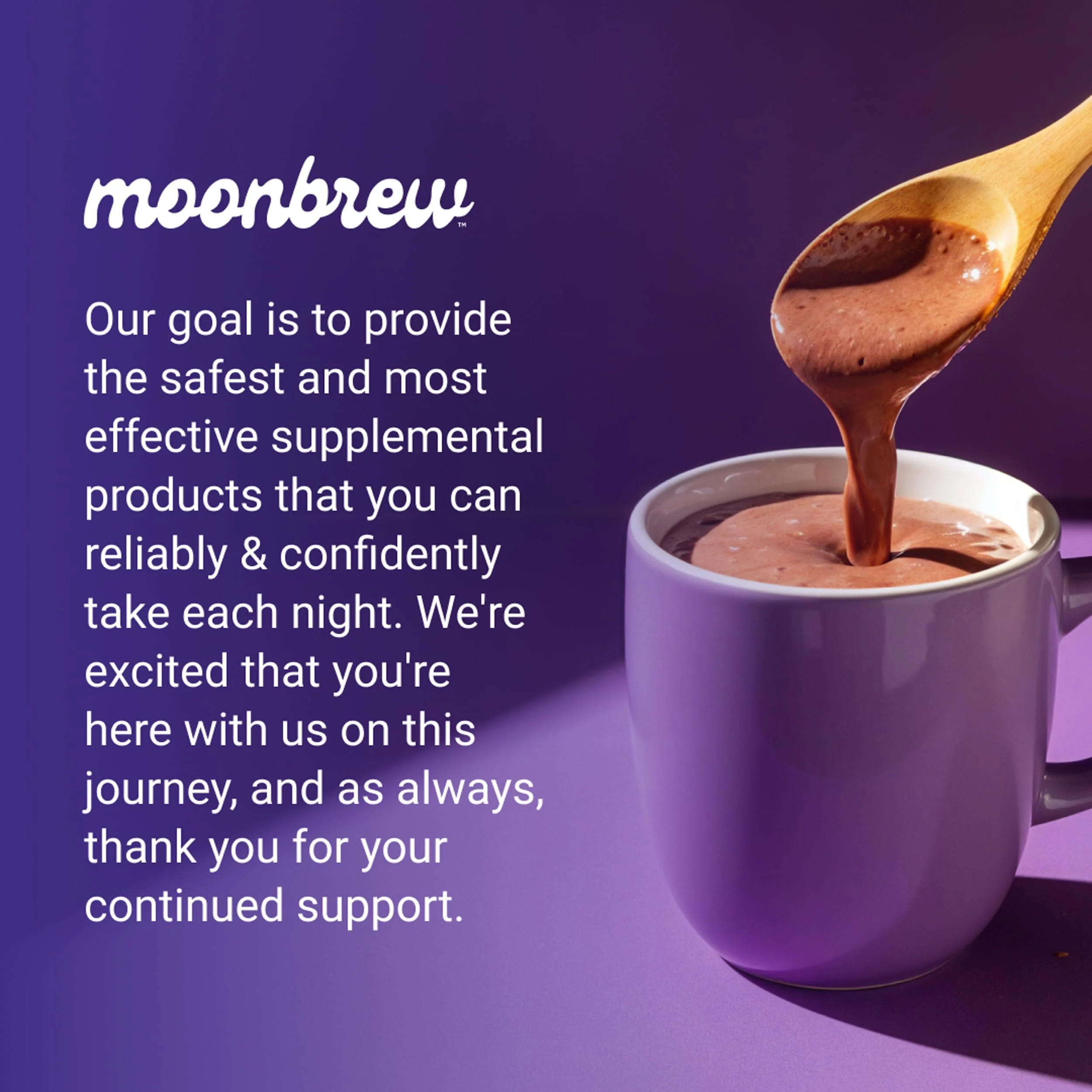 MoonBrew Nighttime Magnesium Hot Cocoa, Natural Sleep Aid Drink Mix for Adults, 2-Pack - Calming Melatonin-Free Sleep Support - Sleepy Hot Chocolate Powder with L-Theanine & Zinc Glycinate - Image 8