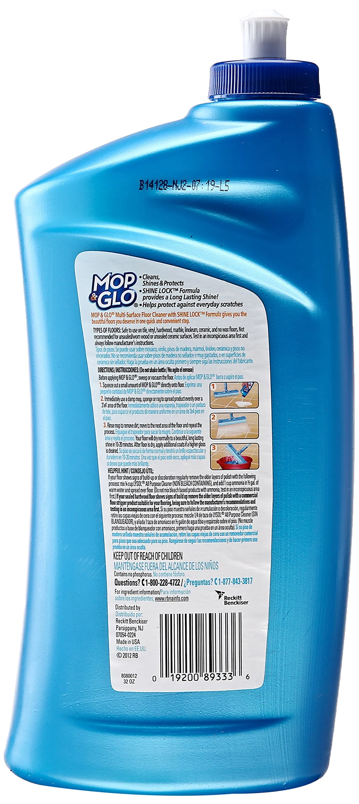 Mop & Glo Multi-Surface Floor Cleaner, 32 oz (Pack of 5) - Image 3
