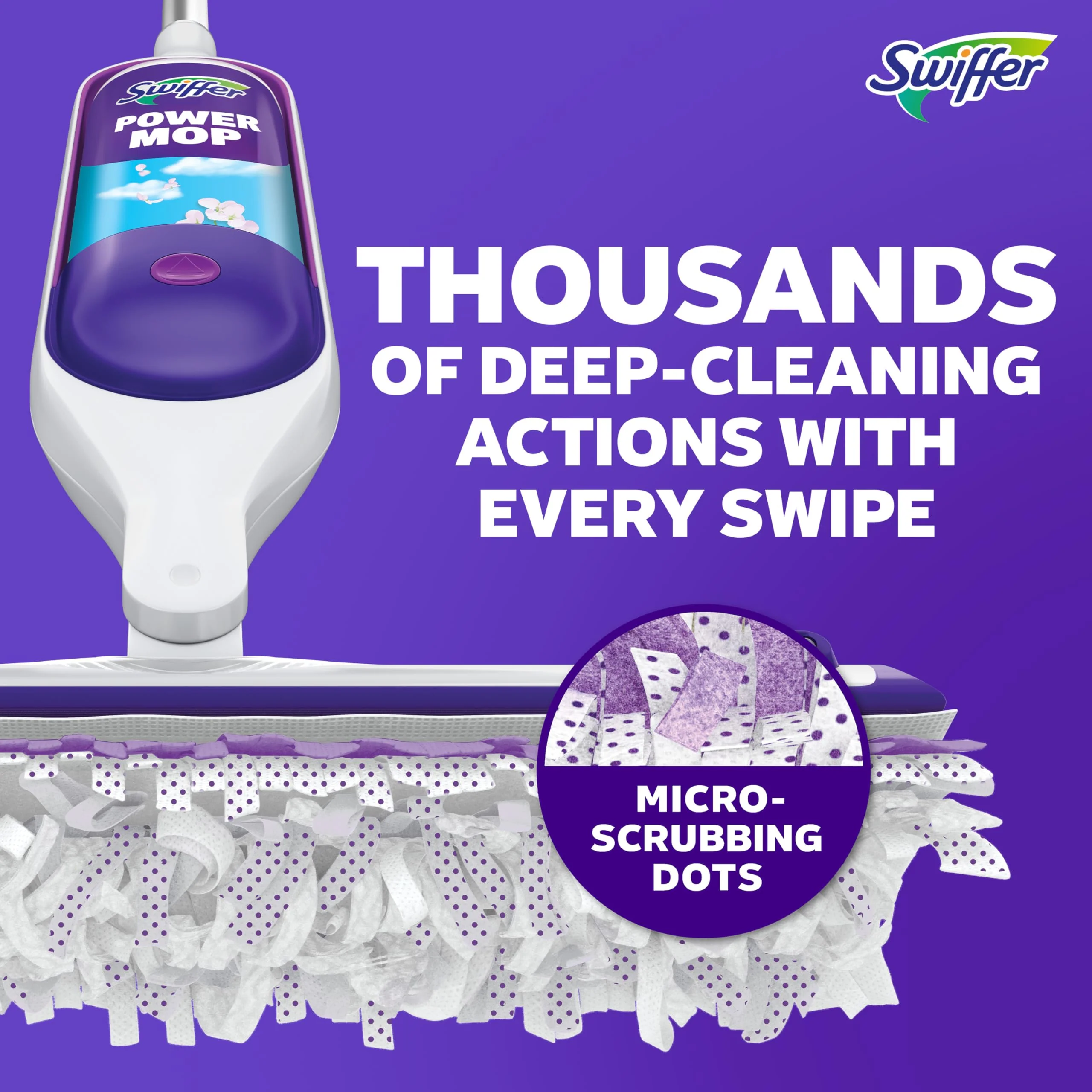 Mop Heavy Quality Floor Mop with Bucket, Flexible Kitchen tap Flat Squeeze Cleaning Supplies 360 Flexible Head/2 Reusable Pads Clean Home Floor Cleaners (White) - Image 5