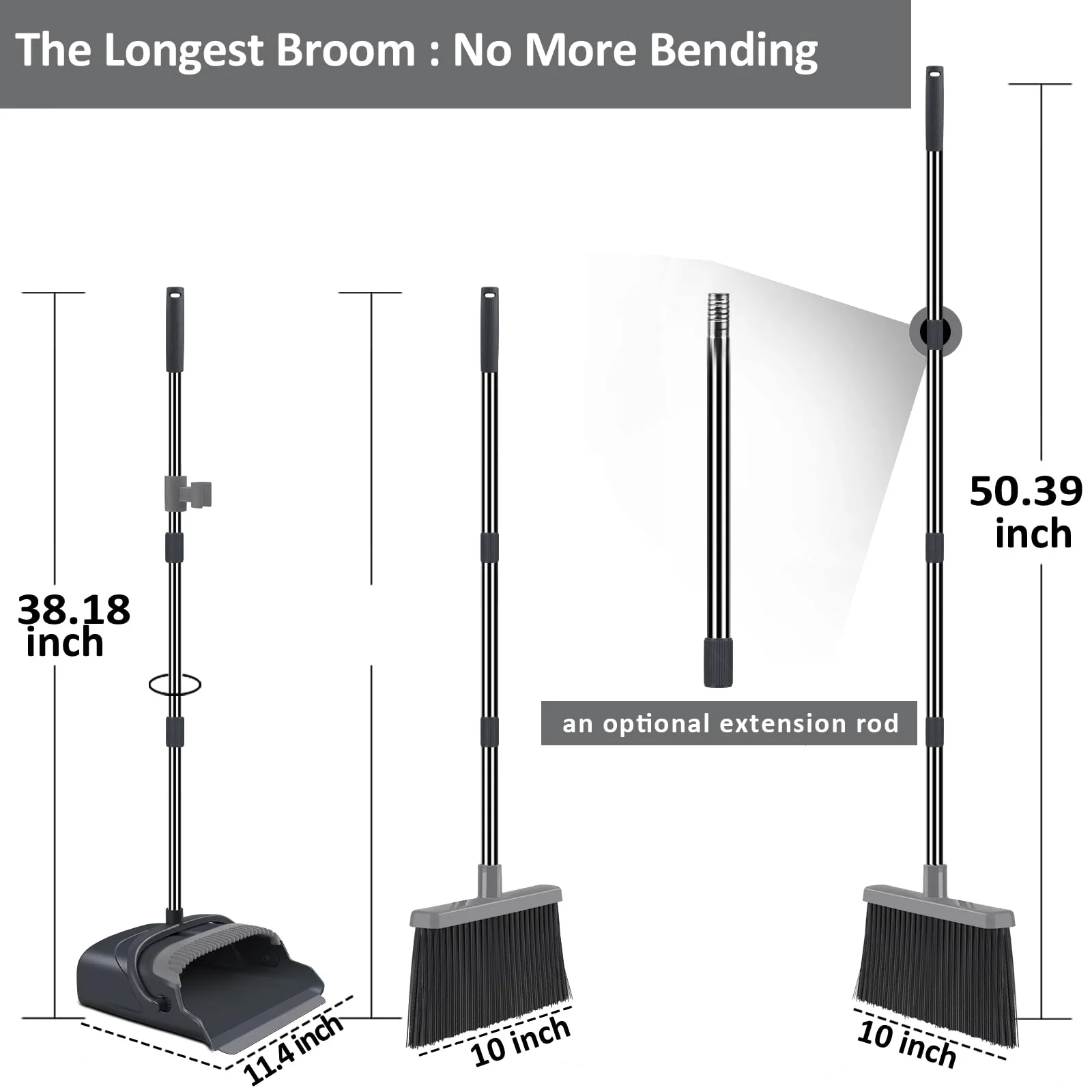 Mop Heavy Quality Floor Mop with Bucket, Flexible Kitchen tap Flat Squeeze Cleaning Supplies 360 Flexible Head/2 Reusable Pads Clean Home Floor Cleaning - Image 2
