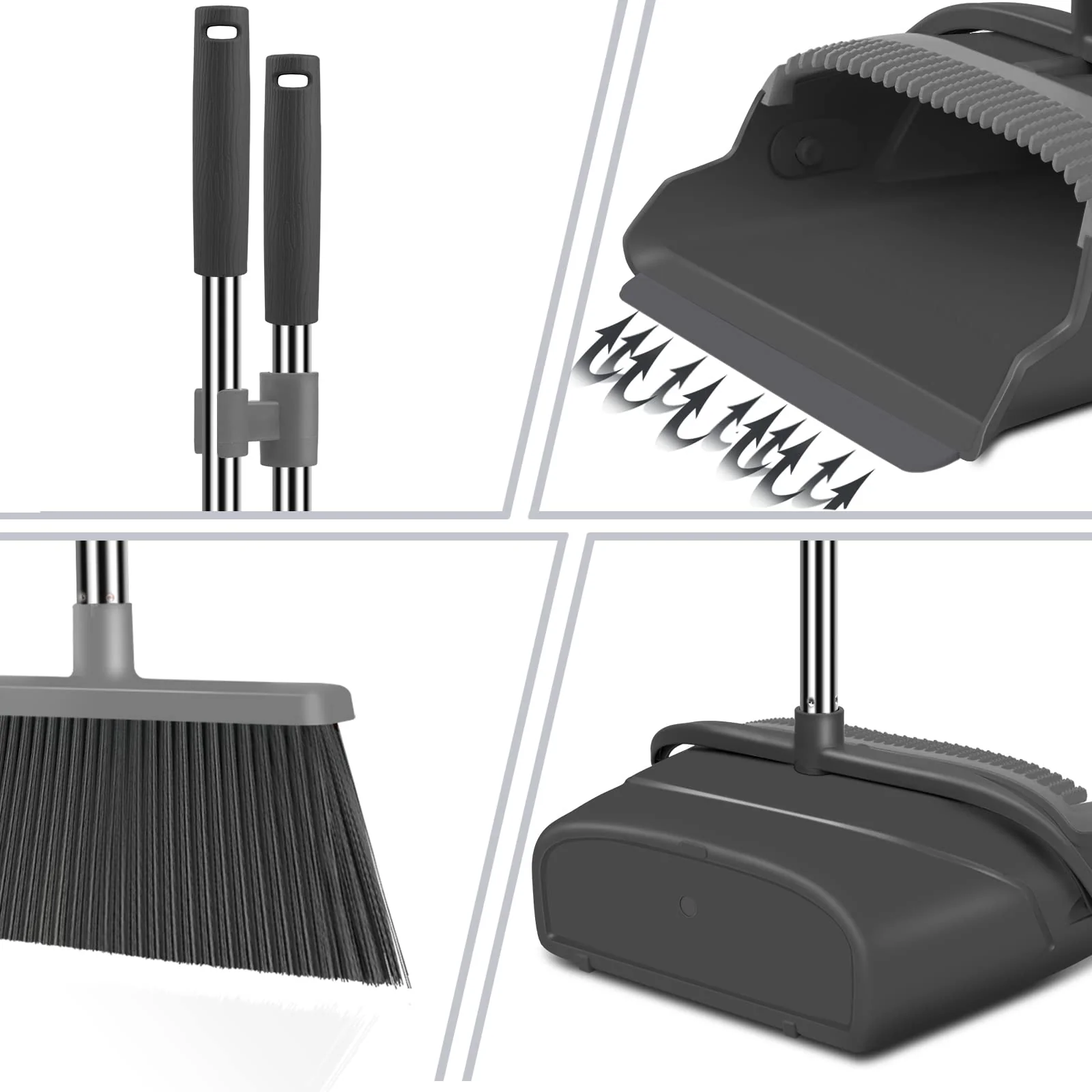 Mop Heavy Quality Floor Mop with Bucket, Flexible Kitchen tap Flat Squeeze Cleaning Supplies 360 Flexible Head/2 Reusable Pads Clean Home Floor Cleaning - Image 3