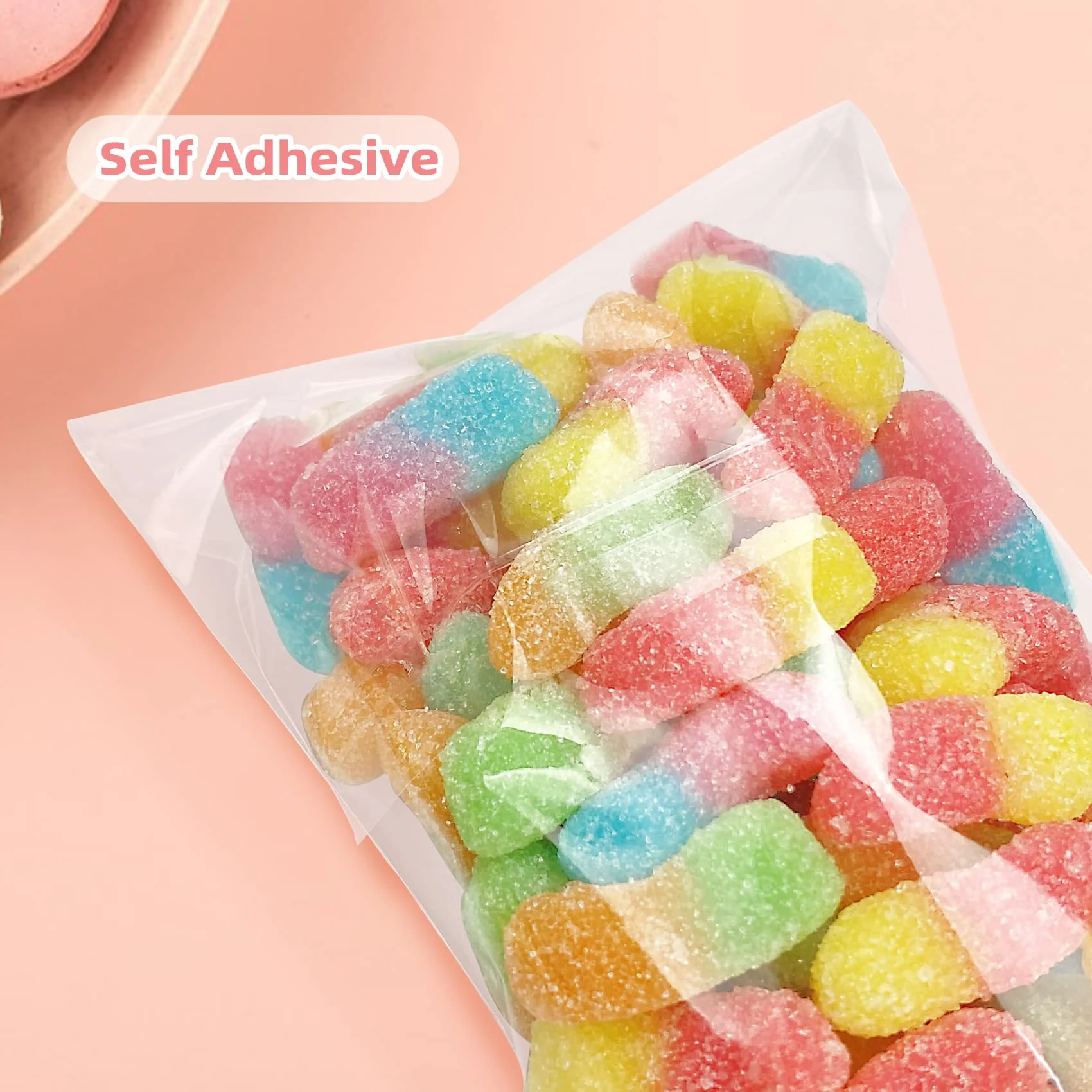 Morepack Self Sealing Cellophane Bags Self Adhesive,3x7 Inches Clear Resealable Cellophane Bags 200 Pieces - Image 5