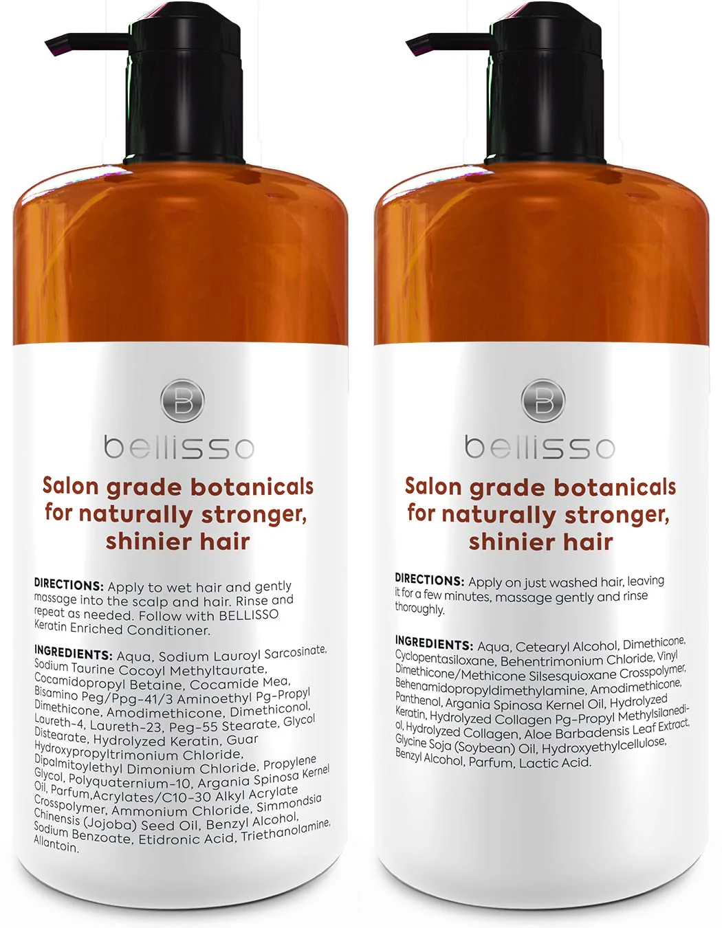 Moroccan Argan Oil Shampoo and Conditioner Set - Sulfate Free with No Parabens - Botanicals for Women and Men - Professional Moisturizing, Anti Frizz, Hydrating Solution for Dry, Wavy and Curly Hair - Image 2