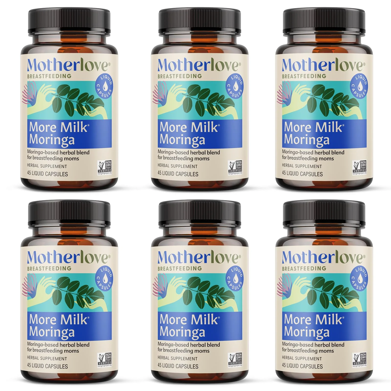 Motherlove More Milk Moringa (270 Liquid caps) Moringa-Based Lactation Supplement to Support Breast Milk Supply—Non-GMO, Organic Herbs, Vegan, Kosher