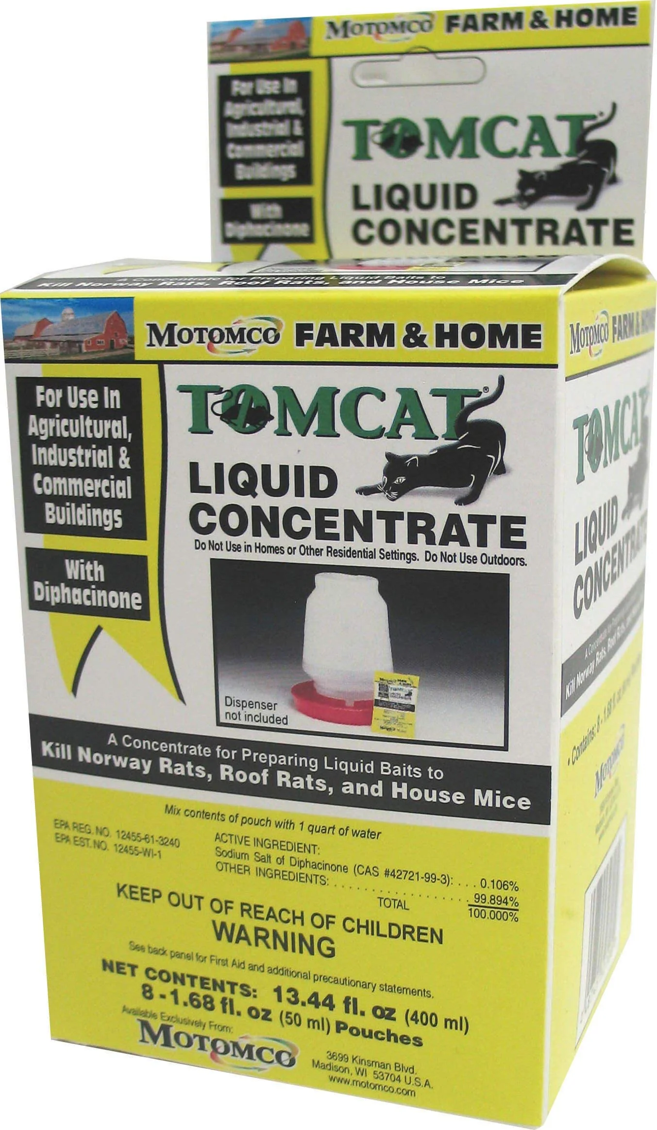 MOTOMCO Tomcat Mouse and Rat Liquid Concentrated Bait, 1.68-Ounce, (8 Pack) - Image 2
