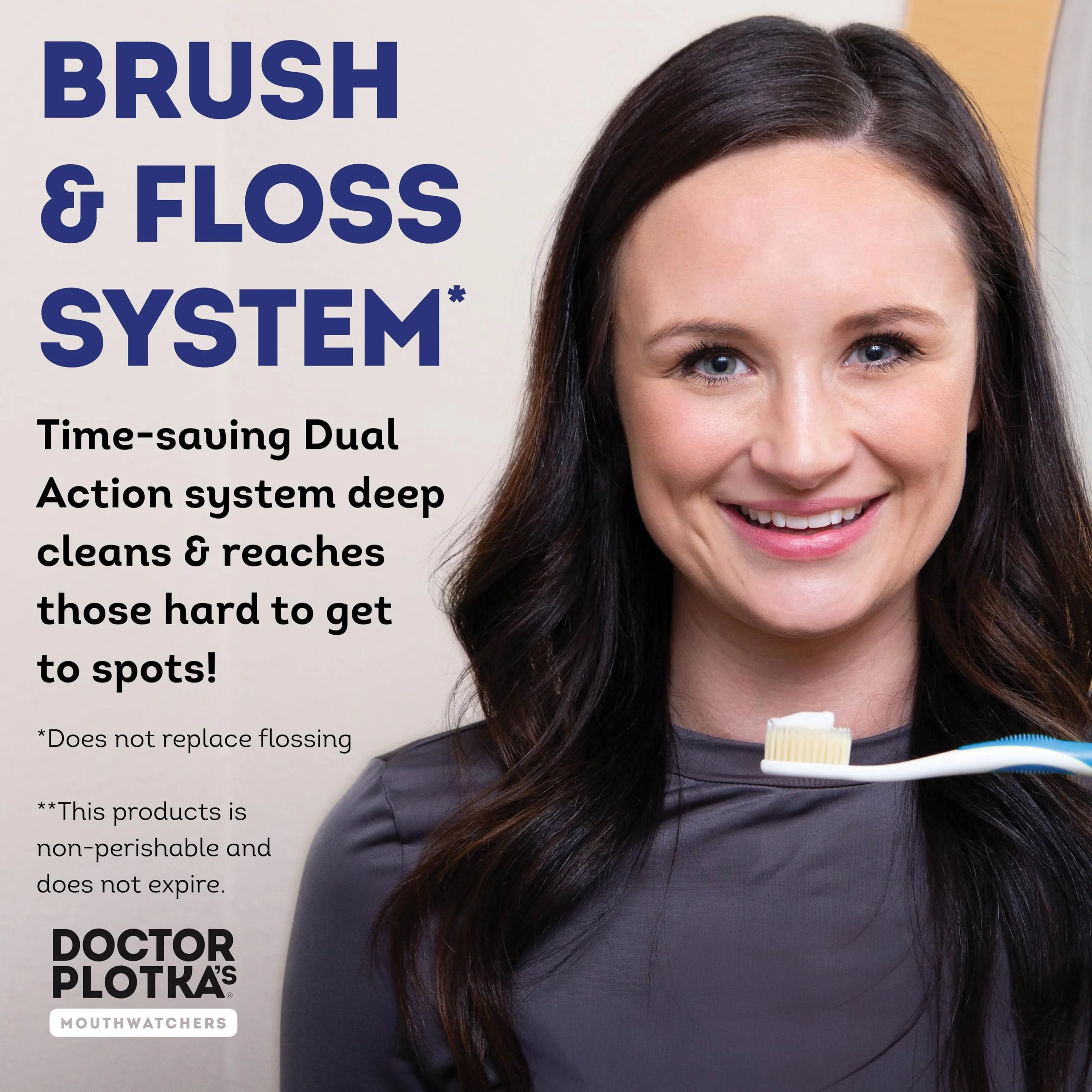 MOUTHWATCHERS Soft Flossing Manual Toothbrush for Adults, 2 Pack, Ultra Clean, Good for Sensitive Teeth and Gums, By Dr. Plotka's, Colors May Vary - Image 2