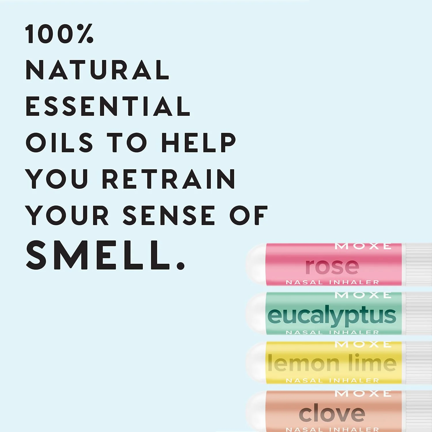 MOXĒ Smell Training Kit, Made in USA, 4 Essential Oils, Olfactory Regeneration, Helps Restore Sense of Smell, Natural Therapy for Smell Loss, Lemon, Rose, Clove, Eucalyptus, Guidebook, Personal Log - Image 4
