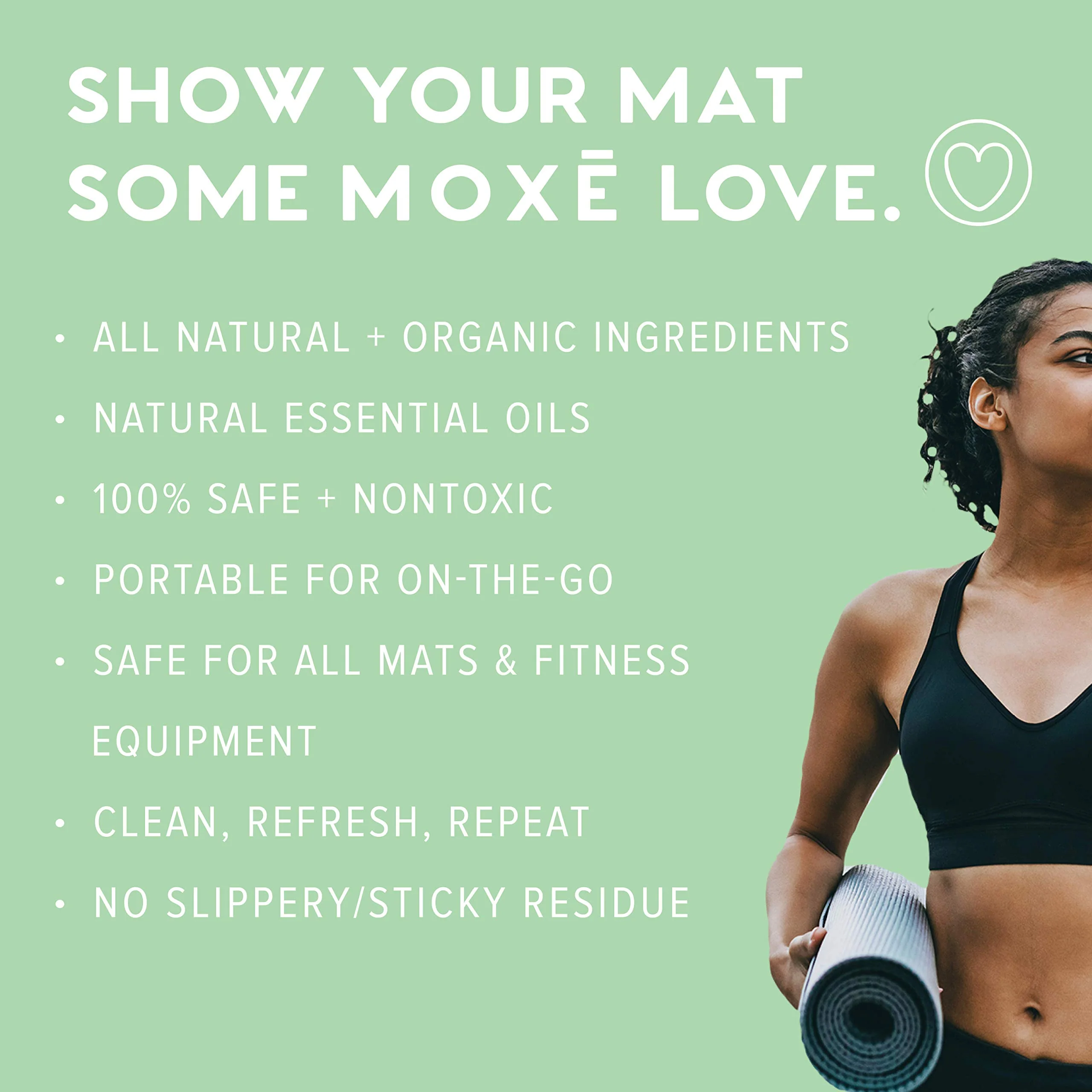 MOXE Yoga Mat Cleaner Spray, Rosemary & Lemon Essential Oil, Safe for All Mats & Exercise Equipment, Odor & Sweat Protection, Includes Microfiber Cleaning Towel, Green America Certified, 4 Oz (2 Pack) - Image 5