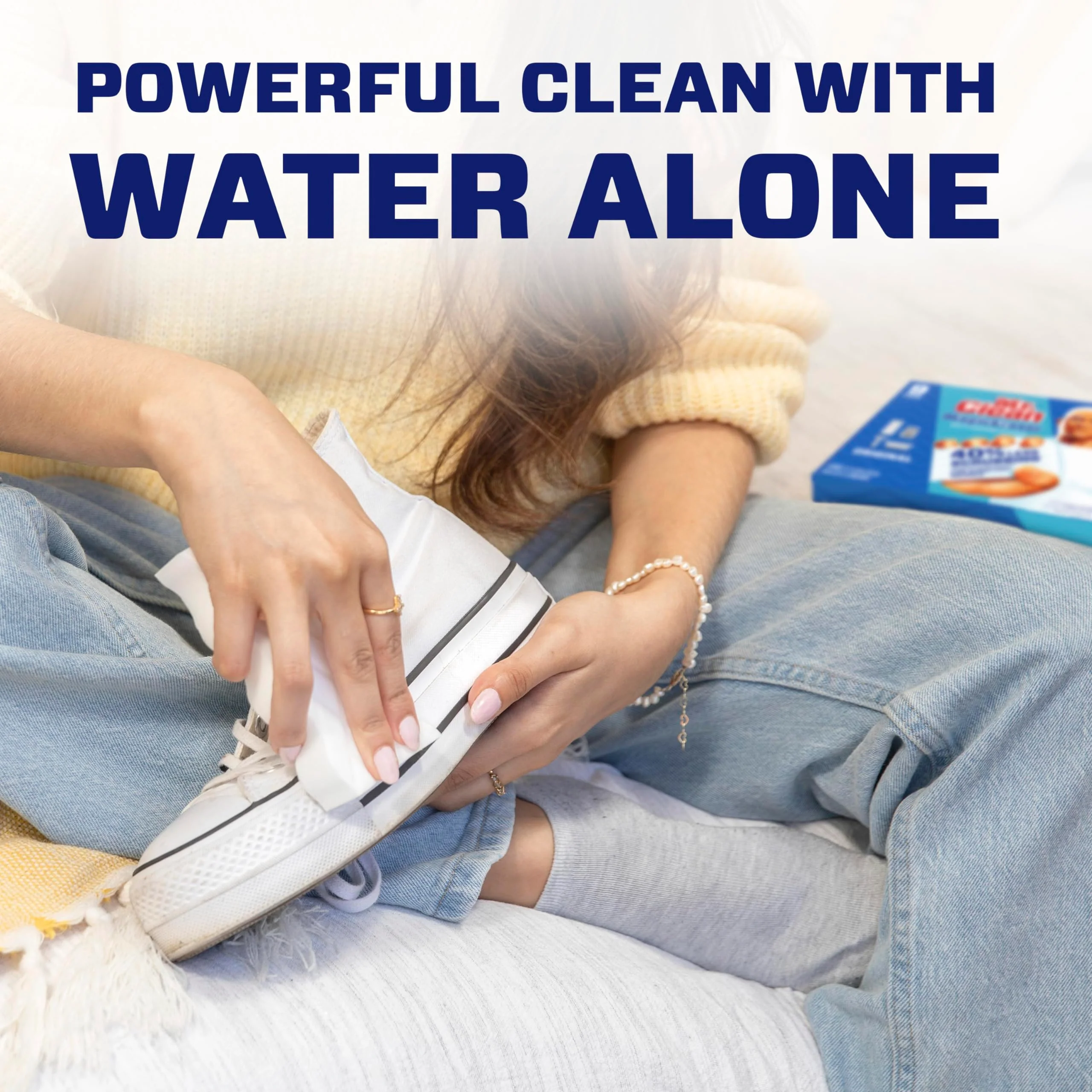 Mr. Clean Magic Eraser Original Cleaning Pads, Multi Purpose Cleaner, Bathroom Cleaning Supplies, All Purpose Cleaner, White, 6 Count - Image 4