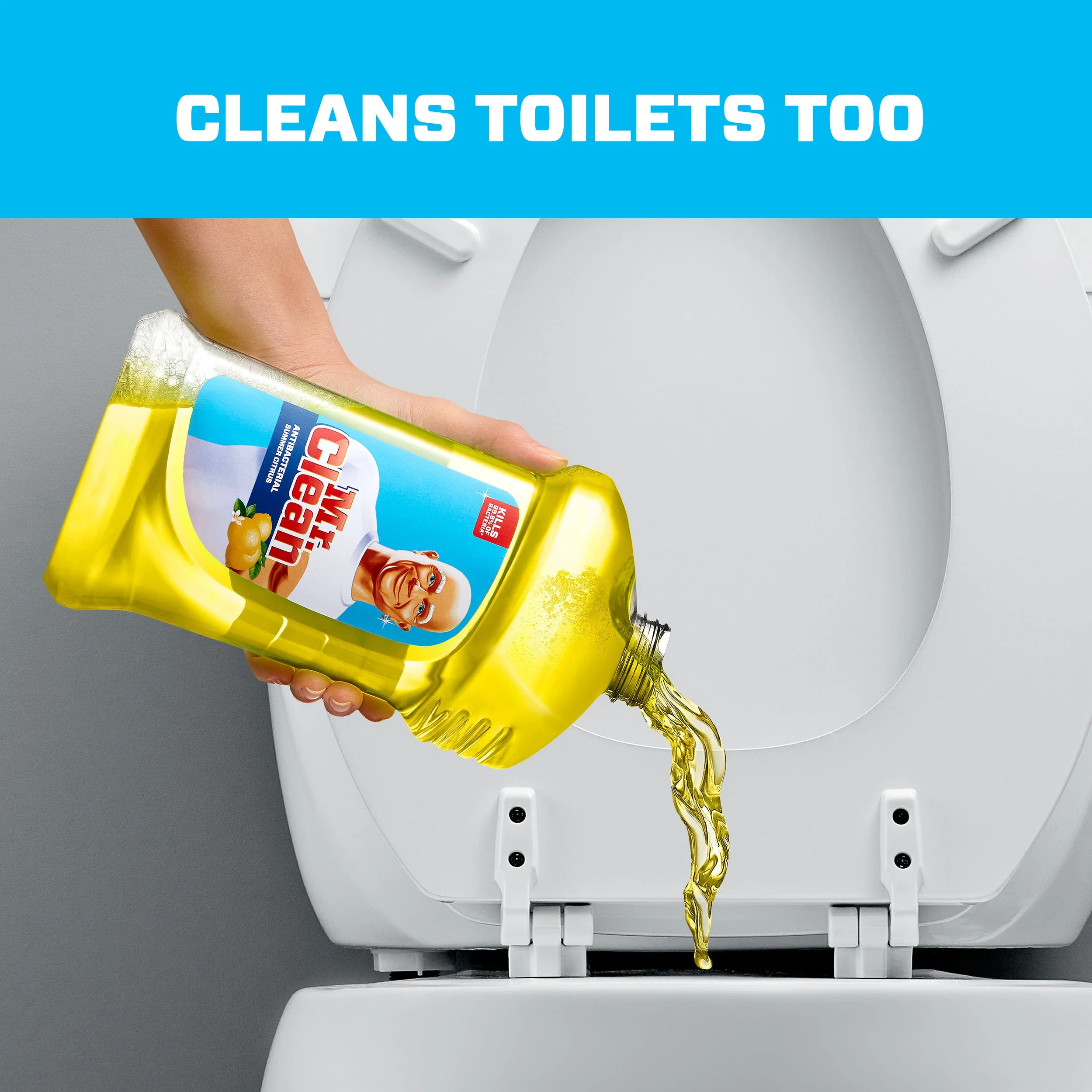 Mr. Clean Multi Surfaces Antibacterial Liquid Cleaner, Summer Citrus, 128 Oz - Image 3