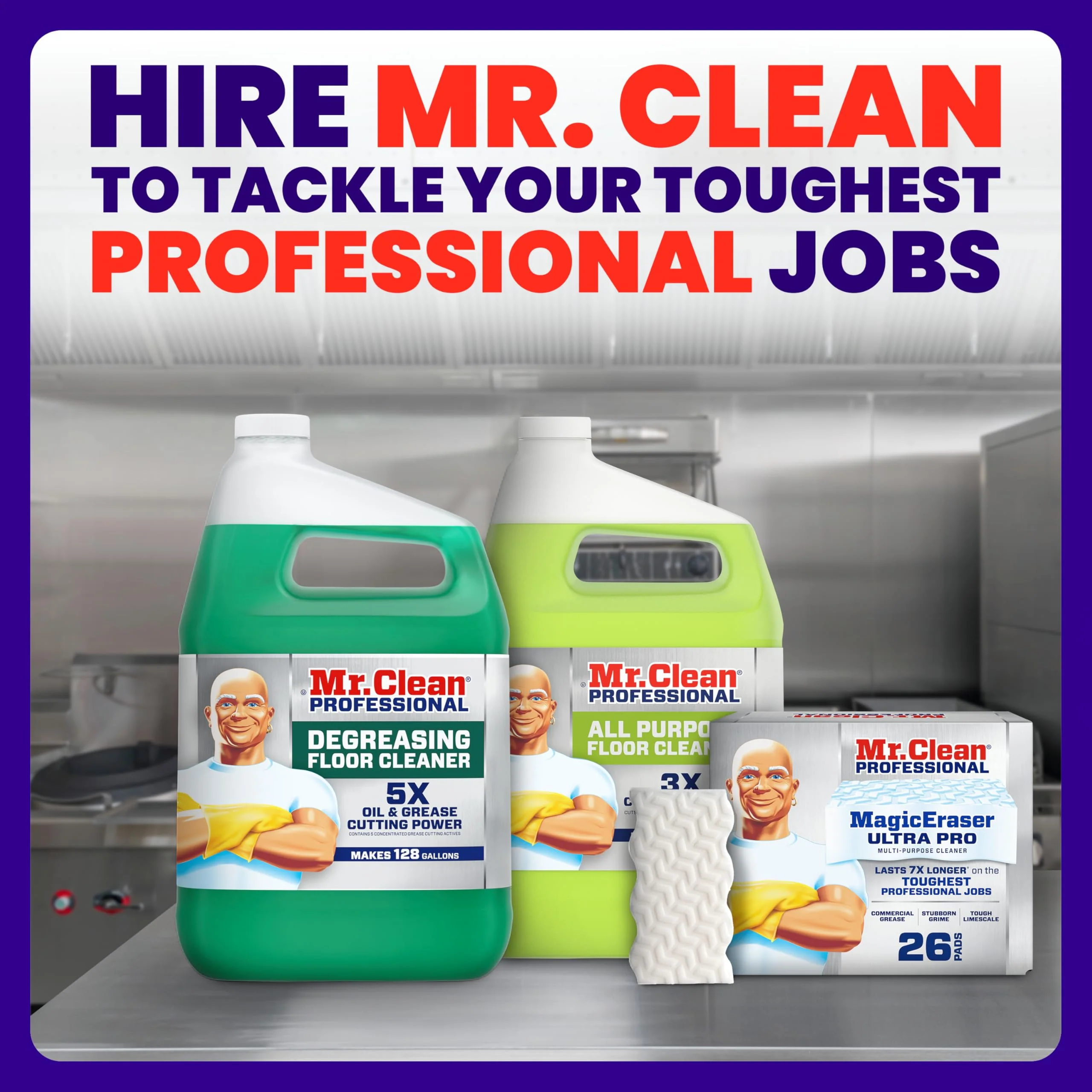 Mr. Clean PRO Magic Eraser Ultra Pro, Bulk Cleaning Sponges for Commercial Grease and Stain Removal, Heavy Duty (26 count) - Image 2