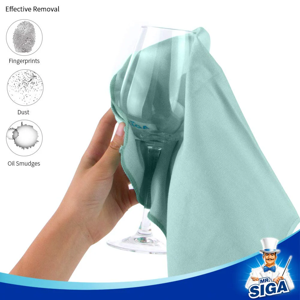 MR.SIGA Ultra Fine Microfiber Cloths for Glass, Pack of 12, 35 x 40cm 13.7" x 15.7" - Image 5
