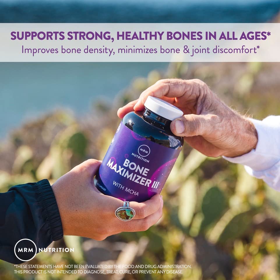 MRM Nutrition Bone Maximizer® III | with MCHA + Vitamin D3 + Vitamin K2 | Bone Health | High Potency | Key Vitamins and Minerals for Bones | 50 Servings - Image 4