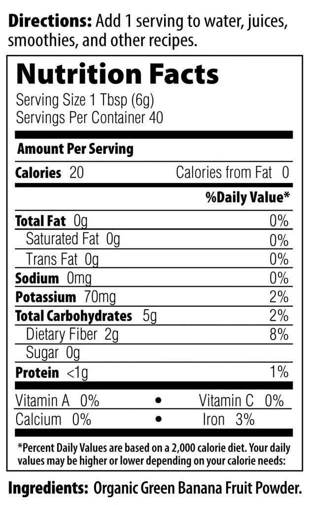 MRM Nutrition Organic Green Banana Powder | Superfoods | High-Fiber | Flour Alternative | Prebiotic Fiber | 40 Servings - Image 2