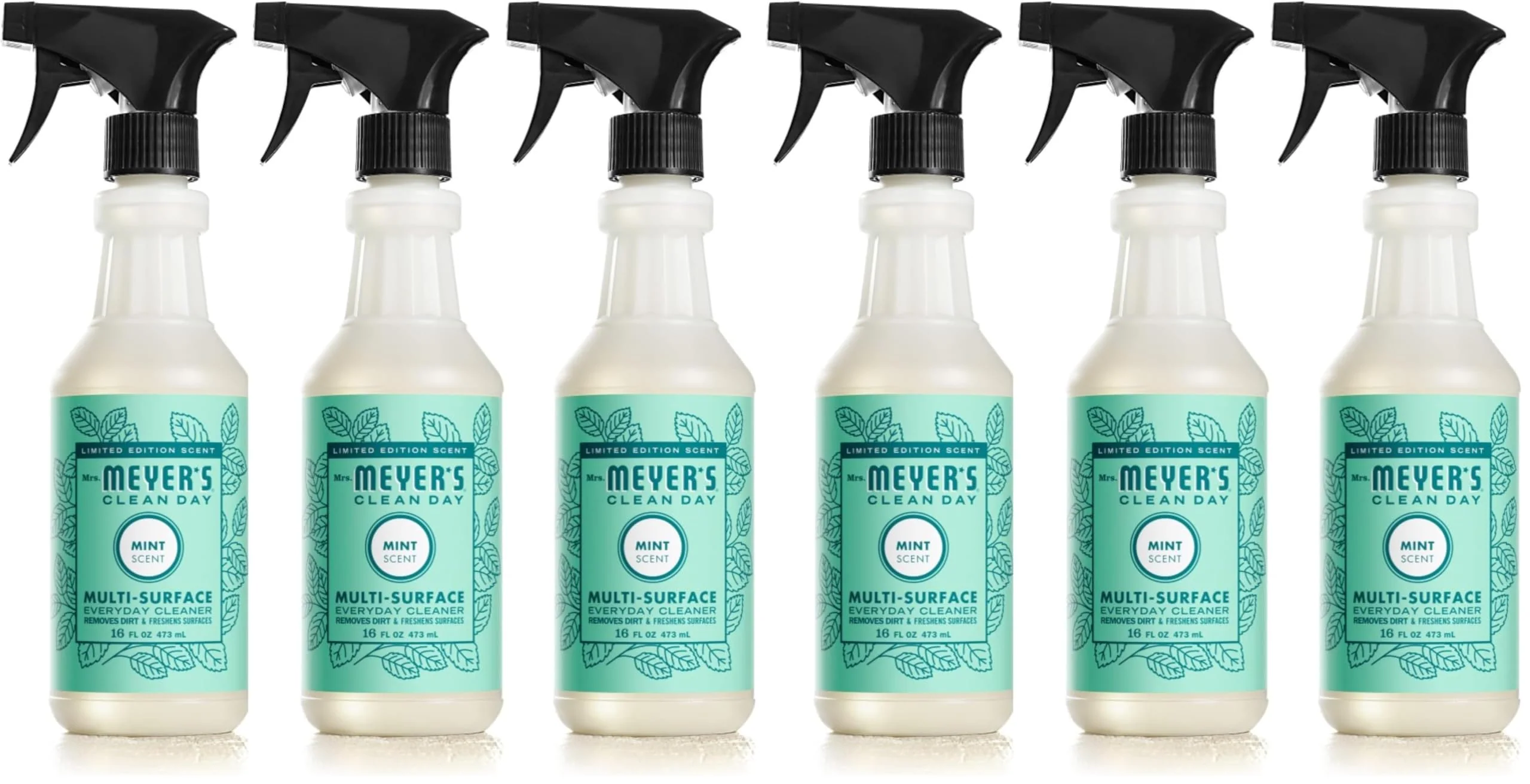 Mrs. MEYER'S CLEAN DAY All-Purpose Cleaner Spray,Limited Edition Mint,16 fl. oz,(Pack of 6)