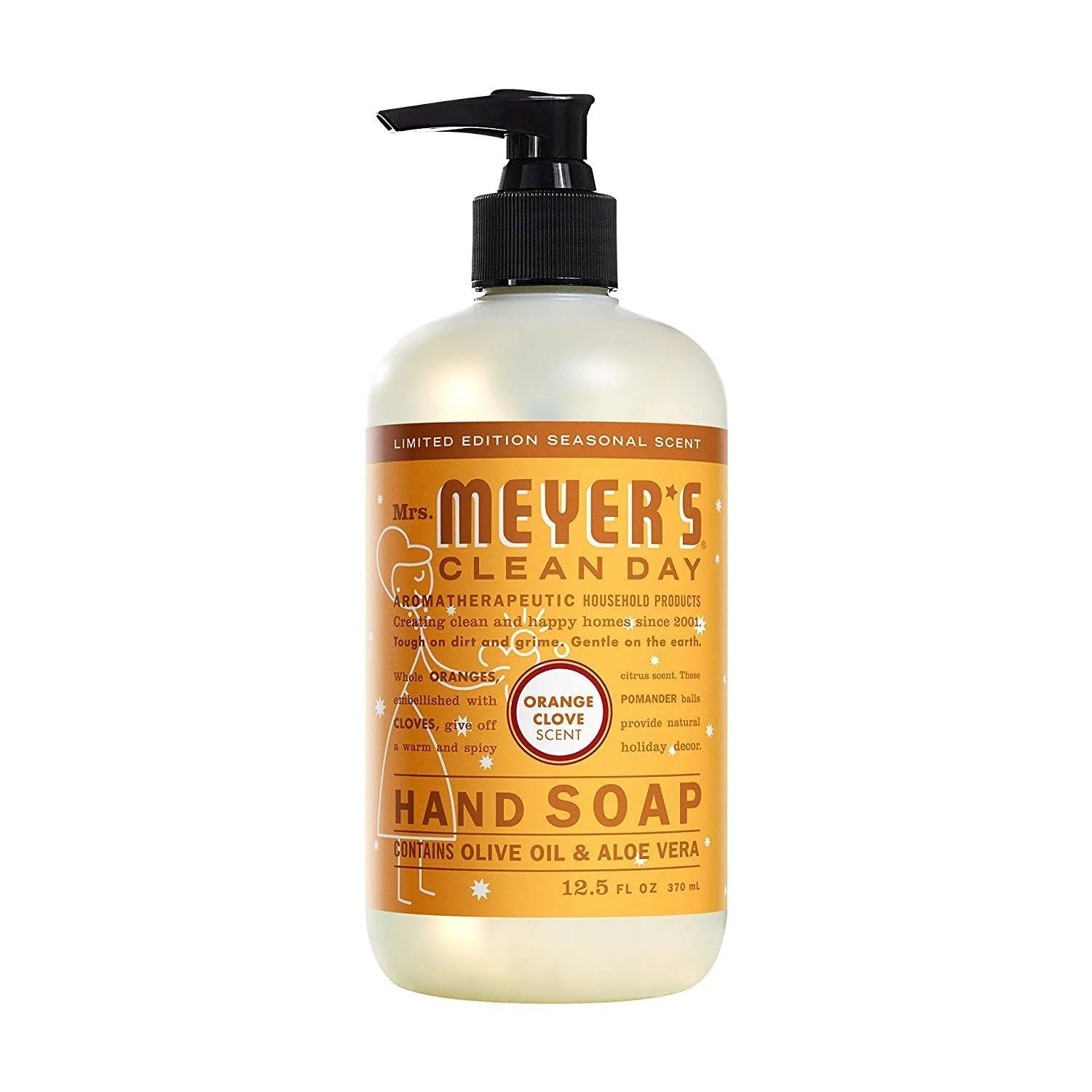 MRS. MEYER'S CLEAN DAY Liquid Hand Soap - Orange Clove, 12.50-Ounce (Pack of 3) - Image 3