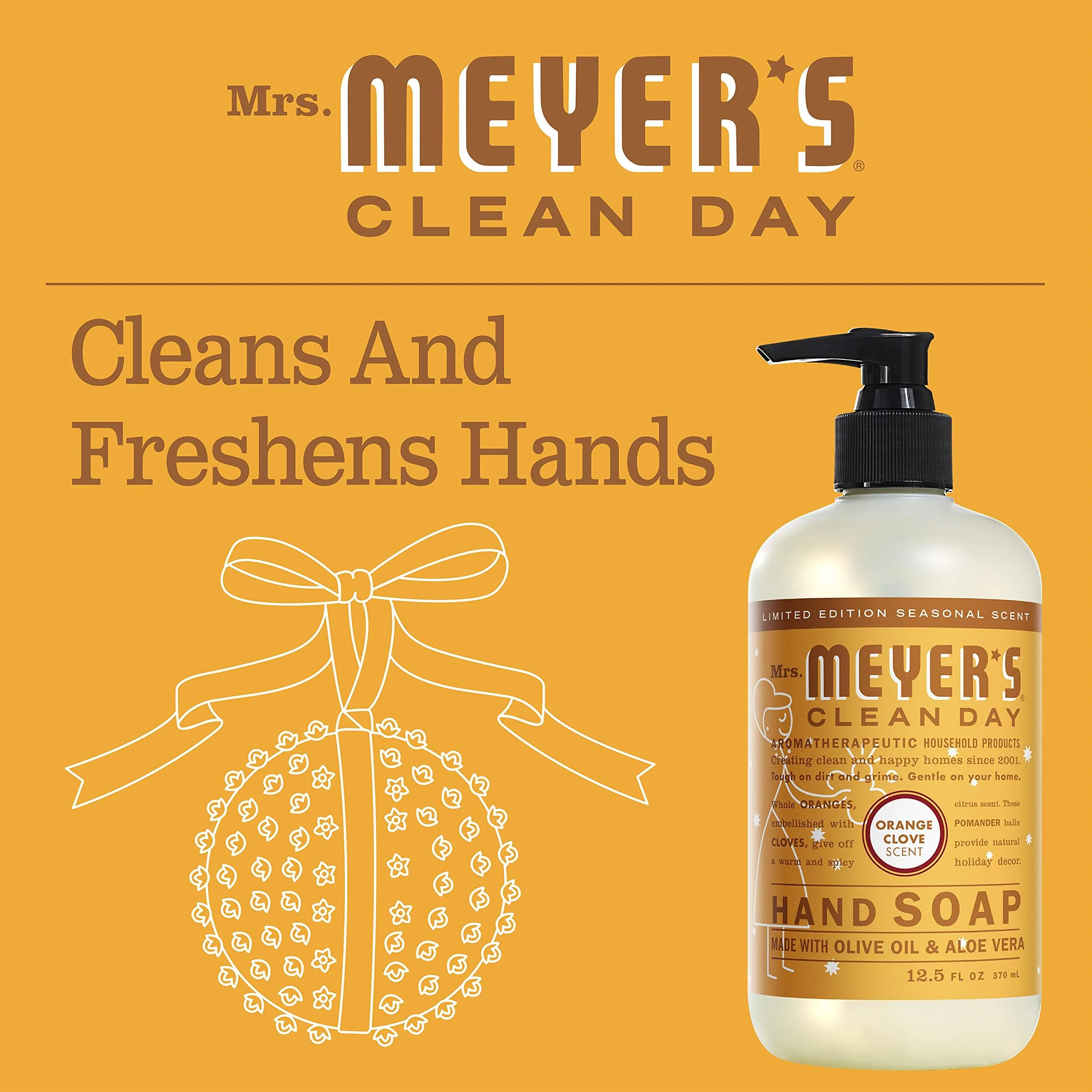MRS. MEYER'S CLEAN DAY Liquid Hand Soap - Orange Clove, 12.50-Ounce (Pack of 3) - Image 5