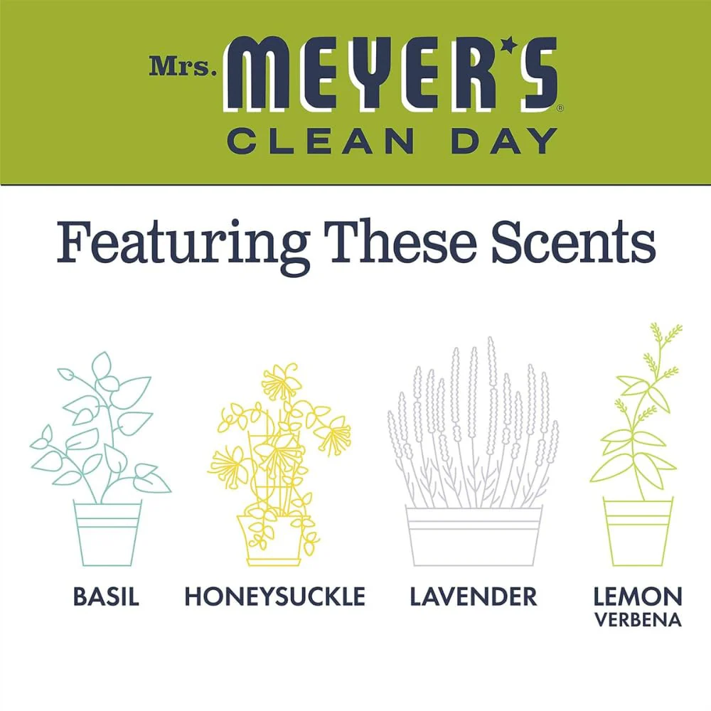 Mrs. MEYER'S CLEAN DAY Multi-Purpose Cleaner Variety Packs 44.5 Fl Oz (Pack of 1), Lemon Verbena - Image 3