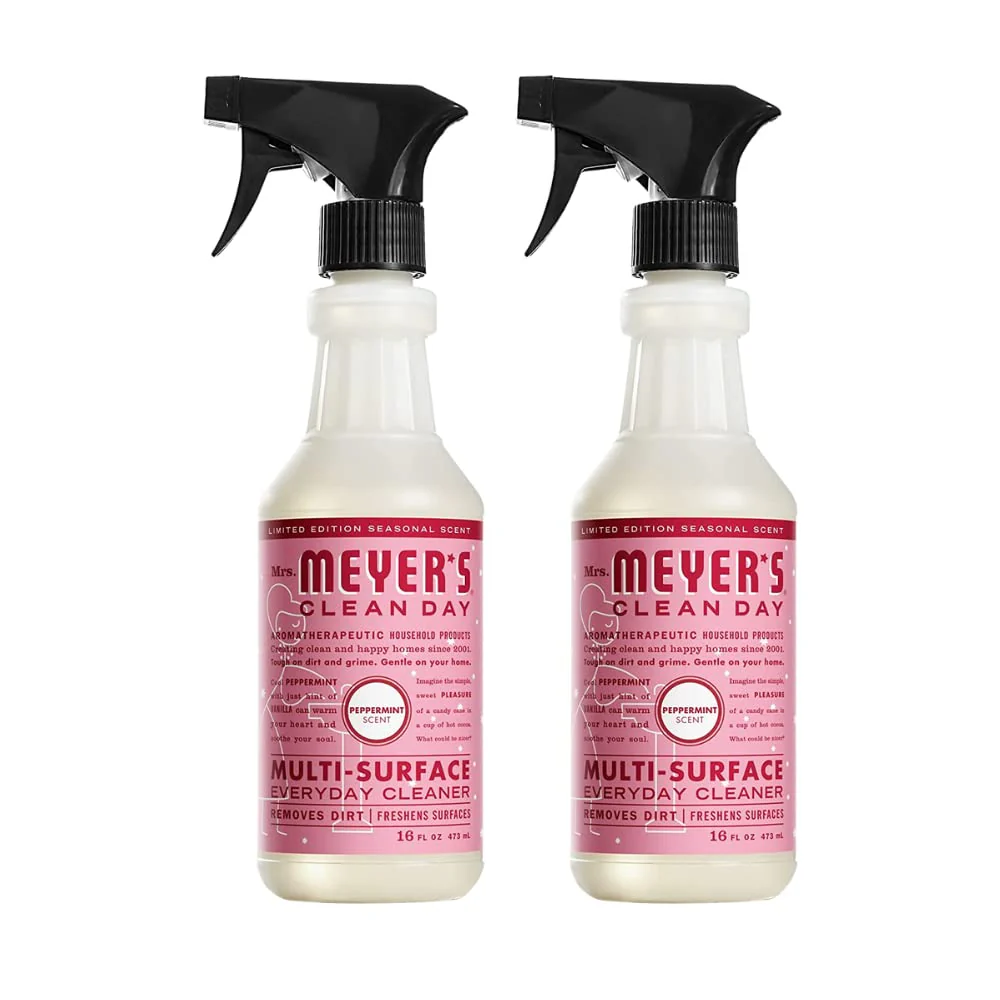 Mrs. MEYER'S Clean Day Multi-Surface Cleaner, Peppermint, 16 Fl Oz. (Pack of 2)