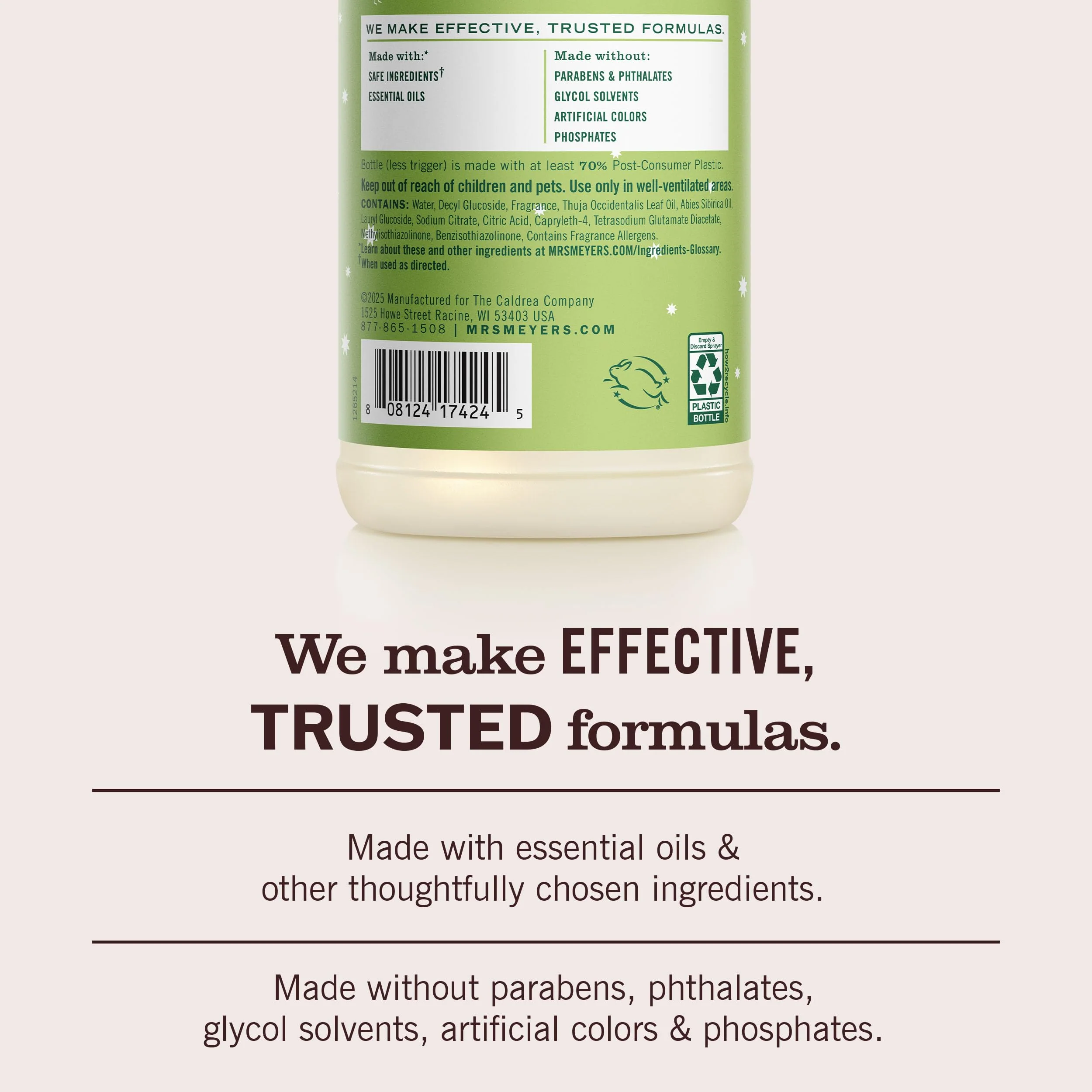 MRS. MEYER'S CLEAN DAY Multi-Surface Cleaner Spray, Cruelty Free Formula, Iowa Pine, 16 fl. Oz (Pack of 3) - Image 4