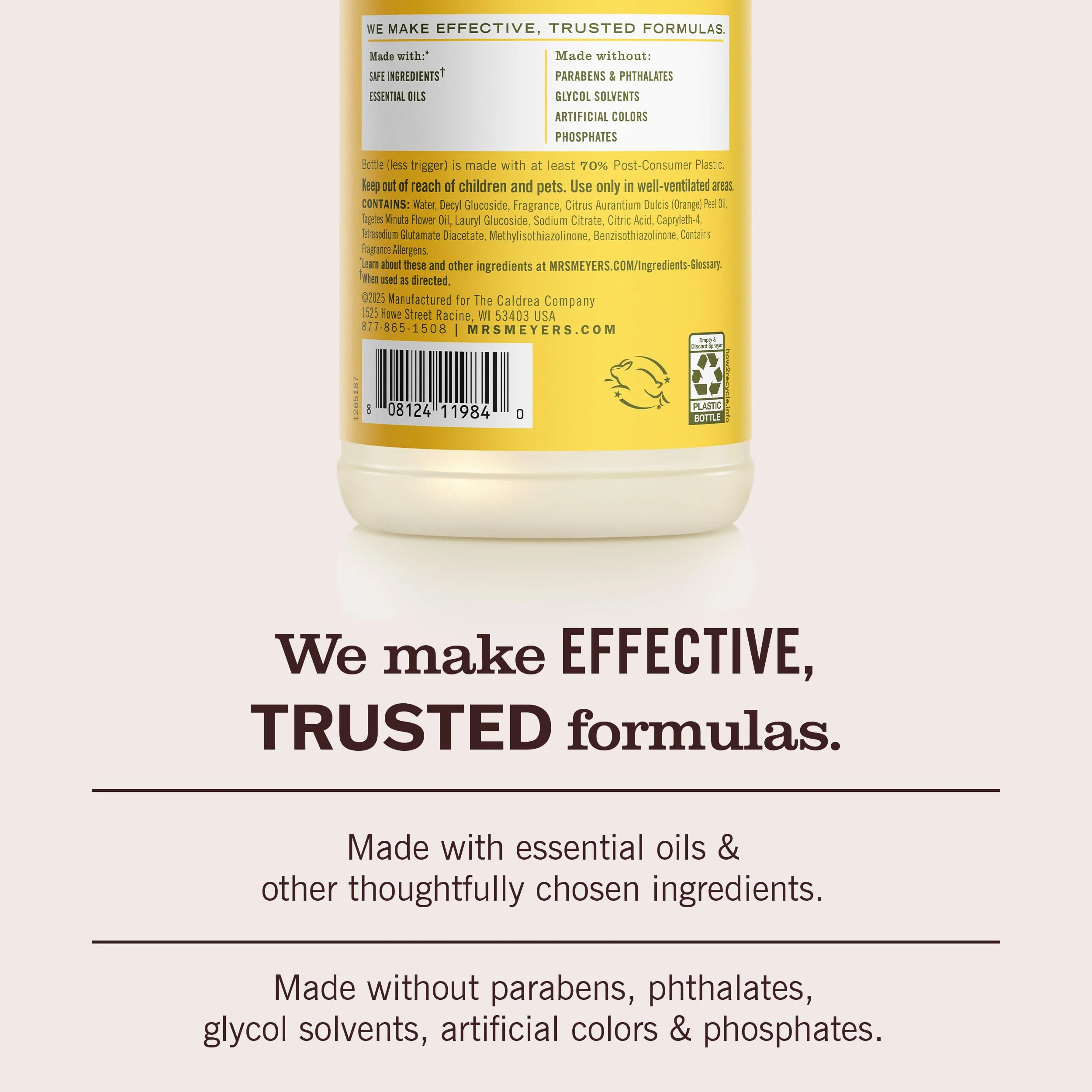Mrs. MEYER'S CLEAN DAY Multi-Surface Everyday Cleaner, Dandelion Scent, 16 Fl Oz Bottle - 3 Pack - Image 4