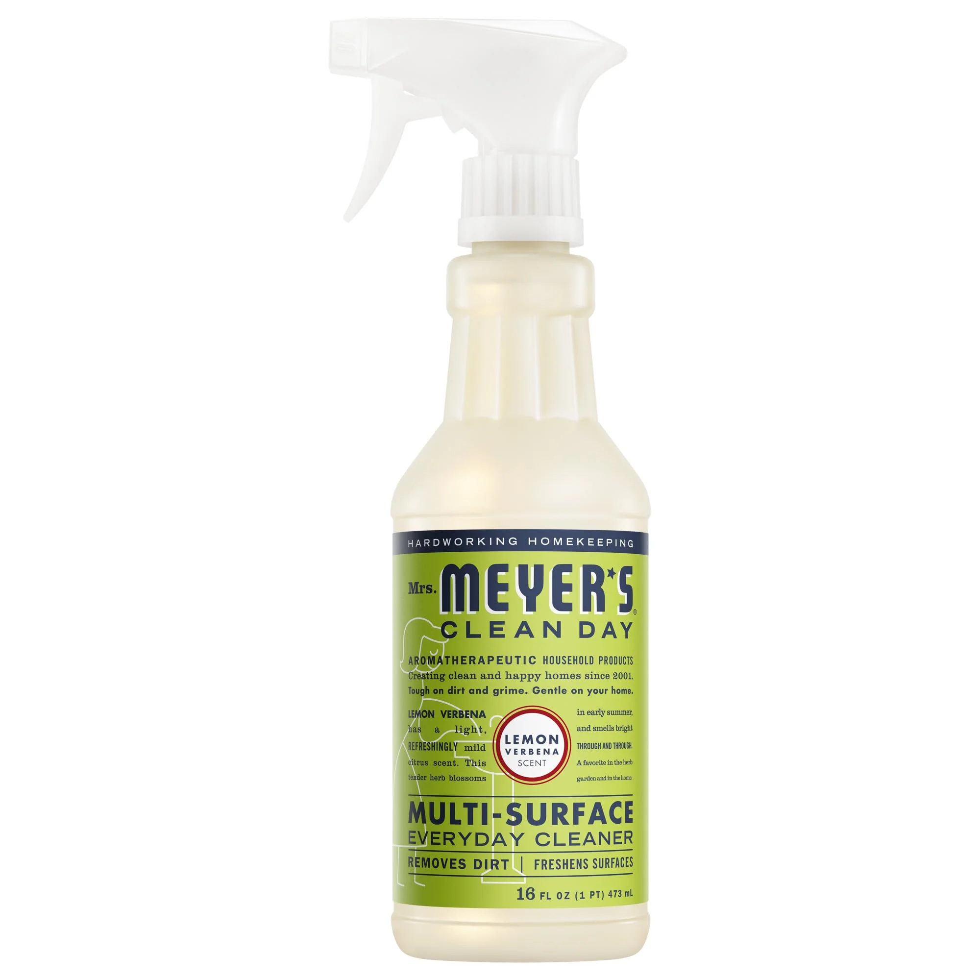 MRS. MEYER'S CLEAN DAY Multi-Surface Everyday Cleaner, Lemon Verbena Scent, 16 Fl Oz Bottle