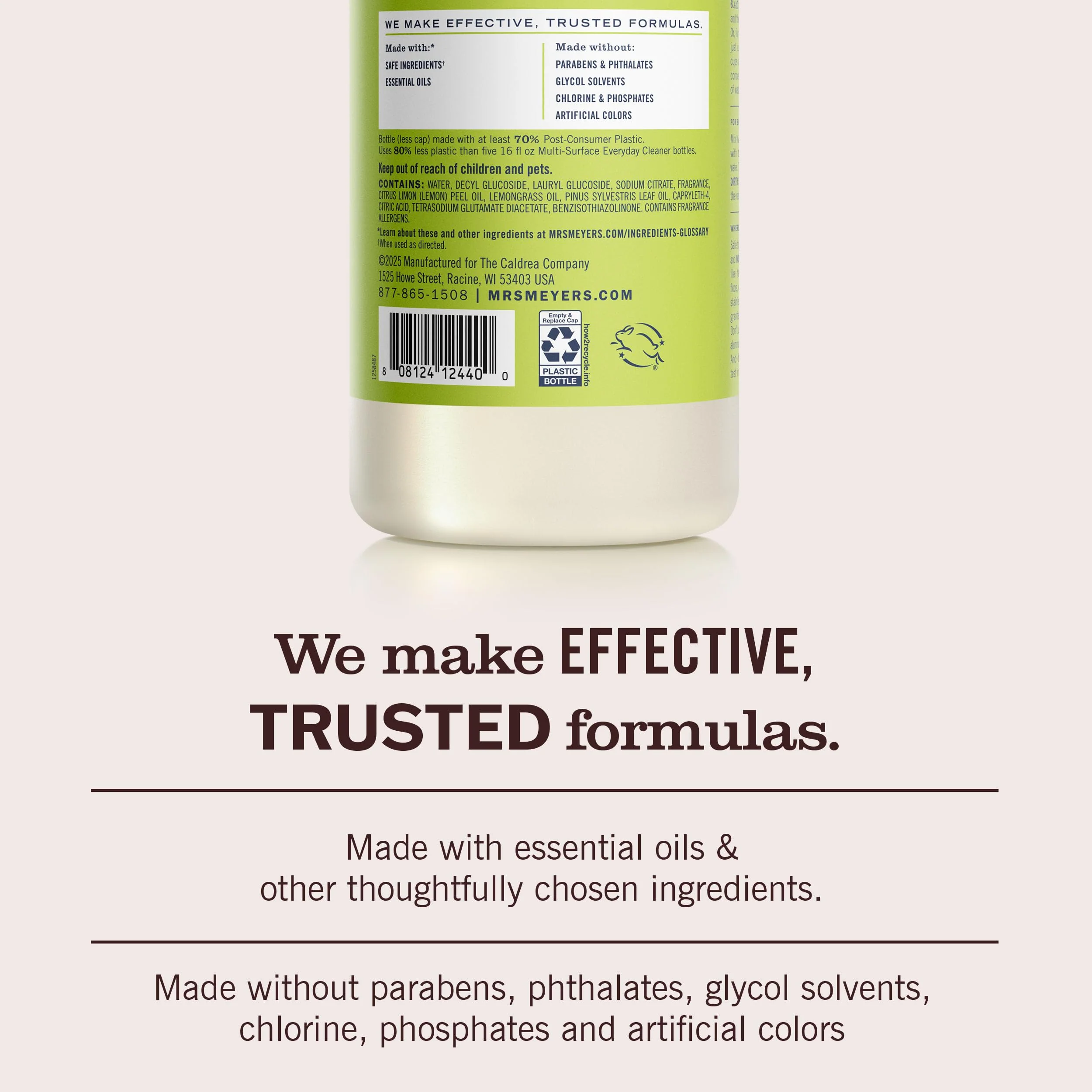 MRS. MEYER'S CLEAN DAY Multi-Surface Everyday Concentrate, Lemon Verbena Scent, 32 Fl Oz Bottle - 2 Pack - Image 4