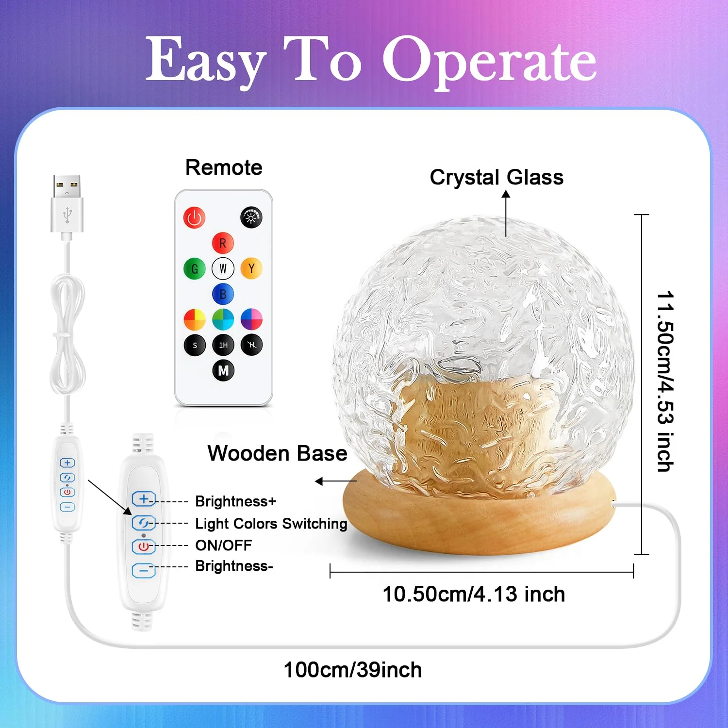 Mubarek Crystal Light Projector, 216 Modes Mood Lighting for Bedroom, Remote & USB Control Room Lights for Bedroom, Ambient Lighting Aesthetic Room Decor for Teen Girls Gifts, Christmas Gifts for Kids - Image 2