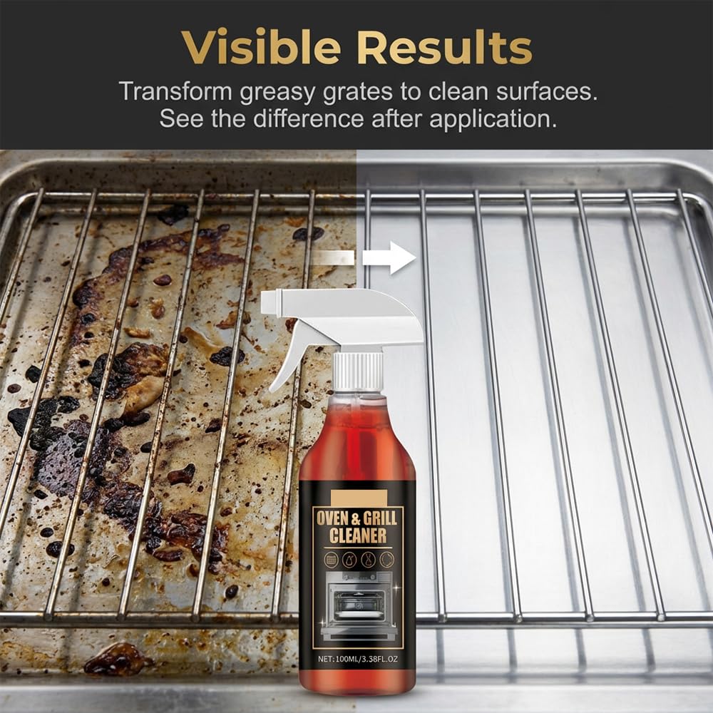 Mucpad Kitchen Heavy Oil Cleaner Spray,Clean Spray Cleaner for Ovens,Countertops,Stovetop,100Ml All Purpose Kitchens Heavy Oil Cleaning Agent (1PC) - Image 5