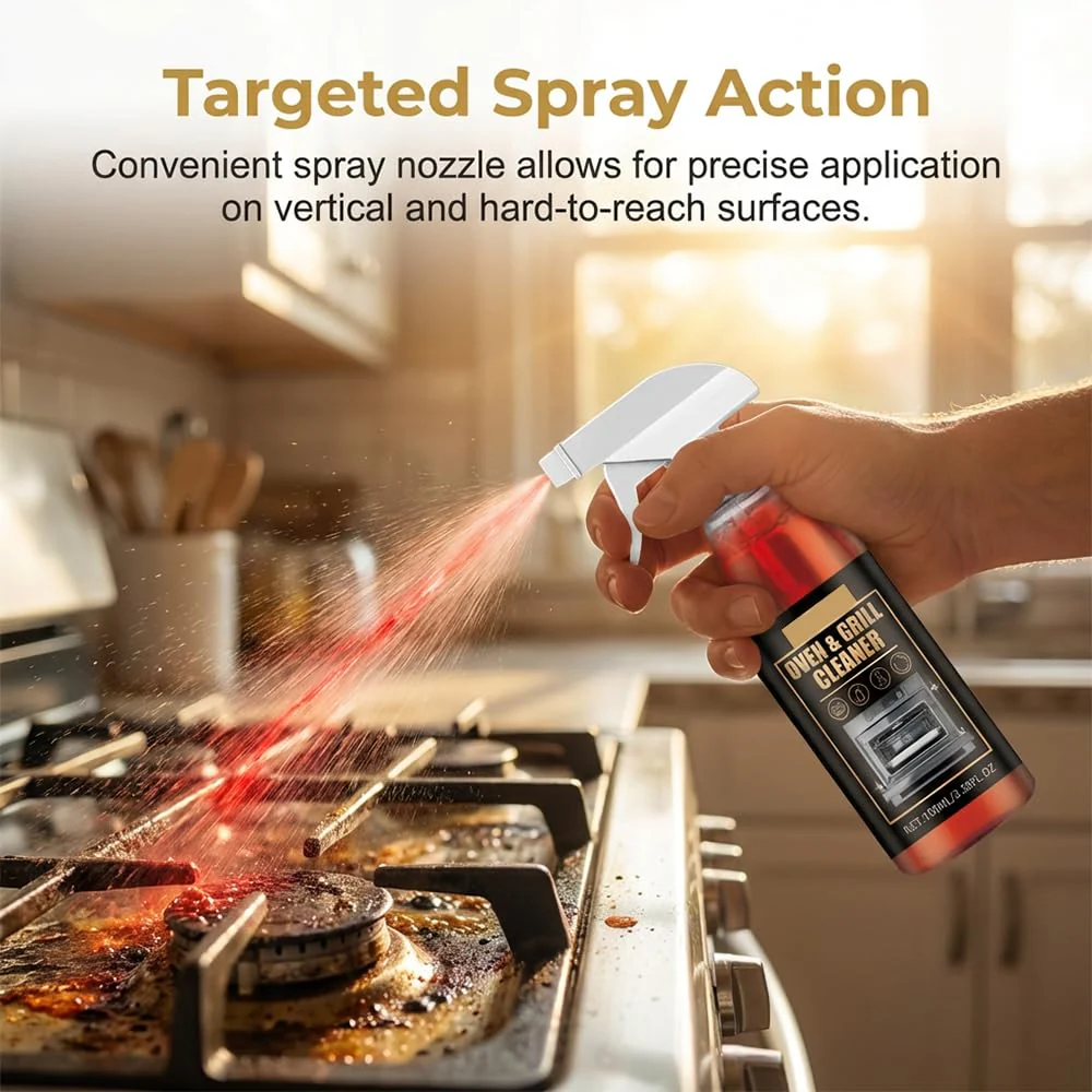Mucpad Kitchen Heavy Oil Cleaner Spray,Clean Spray Cleaner for Ovens,Countertops,Stovetop,100Ml All Purpose Kitchens Heavy Oil Cleaning Agent (1PC) - Image 6