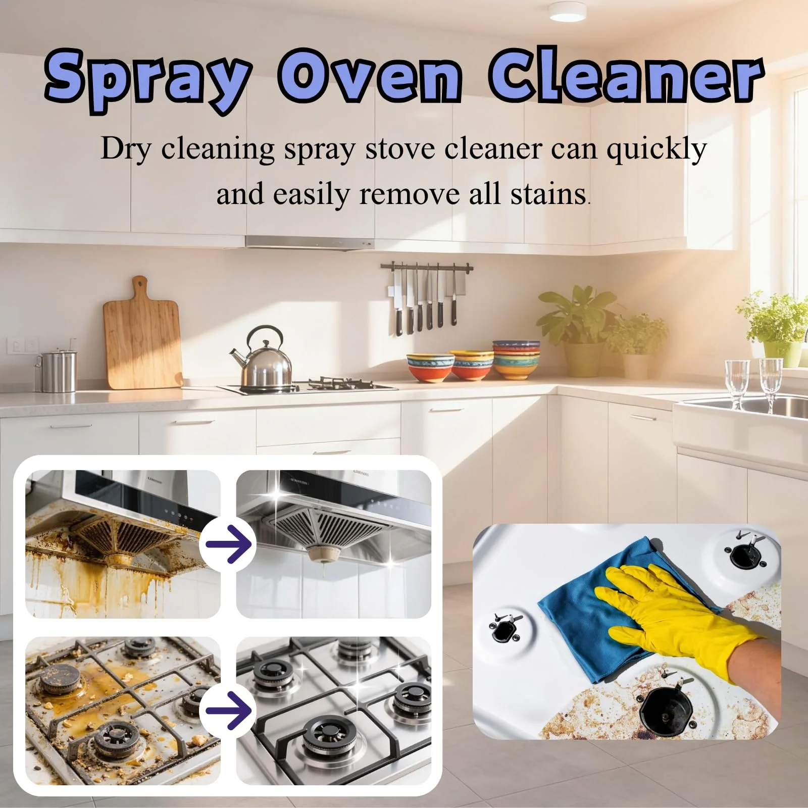 Multi-Purpose Cleaning System,Clean Spray Cleaner For Ovens,Spray Oven Cleaner,Multi-Surface Cleaners With Concentrated Cleaning Tablets,Sided Cleaning Agent Suitable For Households - Image 6