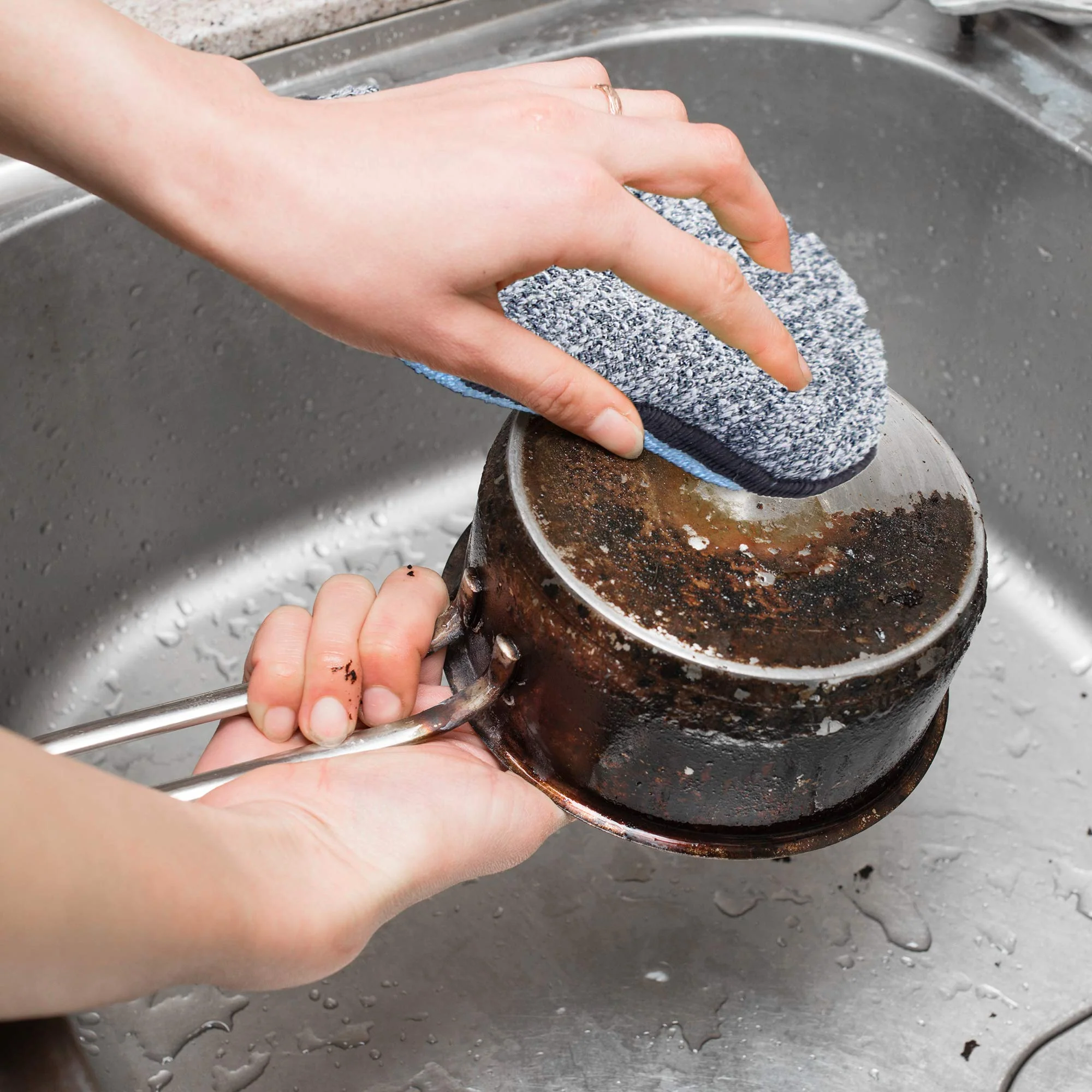 Multi-Purpose Scrub Sponges for Kitchen by Scrub- it - Non-Scratch Microfiber Sponge Along with Heavy Duty Scouring Power - Effortless Cleaning of Dishes, Pots and Pans All at Once(6 Pack, Large) - Image 2
