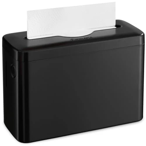 Multifold Paper Towel Dispenser Countertop, Heavy Duty Wide-Design, 300-Sheet Large Capacity Black Paper Towel Holder, Compatible with Tork, AmazonCommercial, Kleenex, Scott, Pacific Multifold Towels