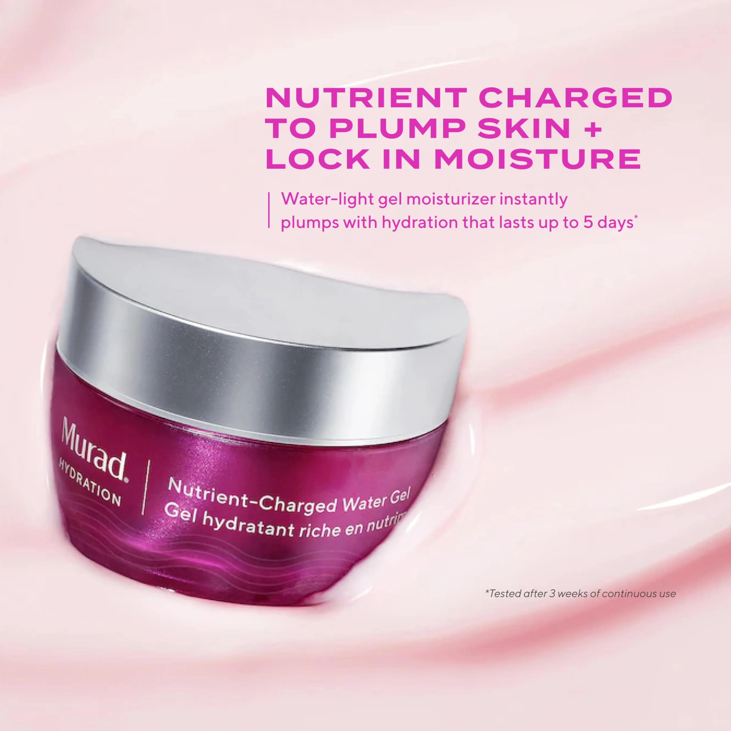 Murad Nutrient-Charged Water Gel – Hydrating Face Moisturizer with Peptides, Vitamins & Minerals for Dry Skin, Long-Lasting Moisture, Plump Skin, Oil-Free, Lightweight, Barrier Repair - 1.7Fl Oz - Image 10
