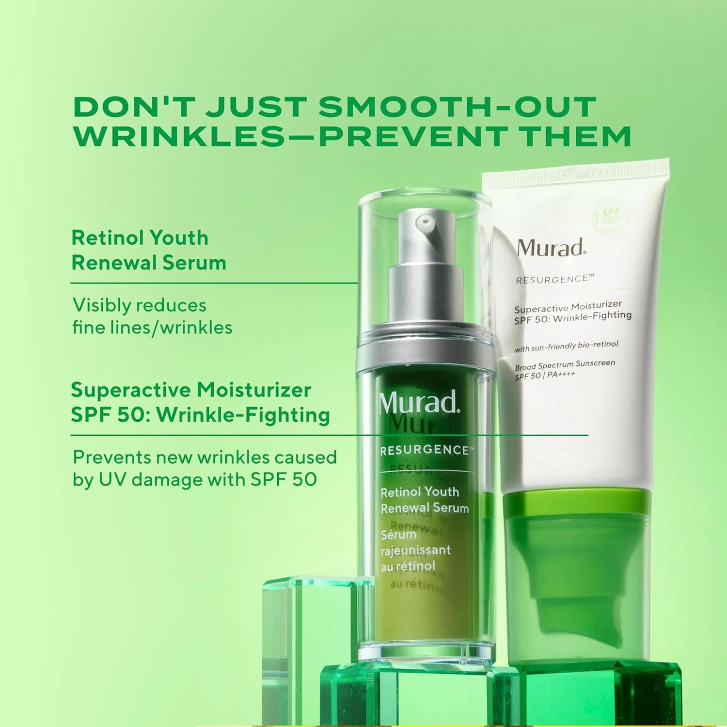 Murad Superactive Wrinkle-Fighting Moisturizer SPF 50 - Bio-Retinoid Ultra Sheer Facial Sunscreen Gently Targets Fine Lines and Wrinkles With Aging Protection From UVB/UVA - 1.7Fl Oz - Image 4