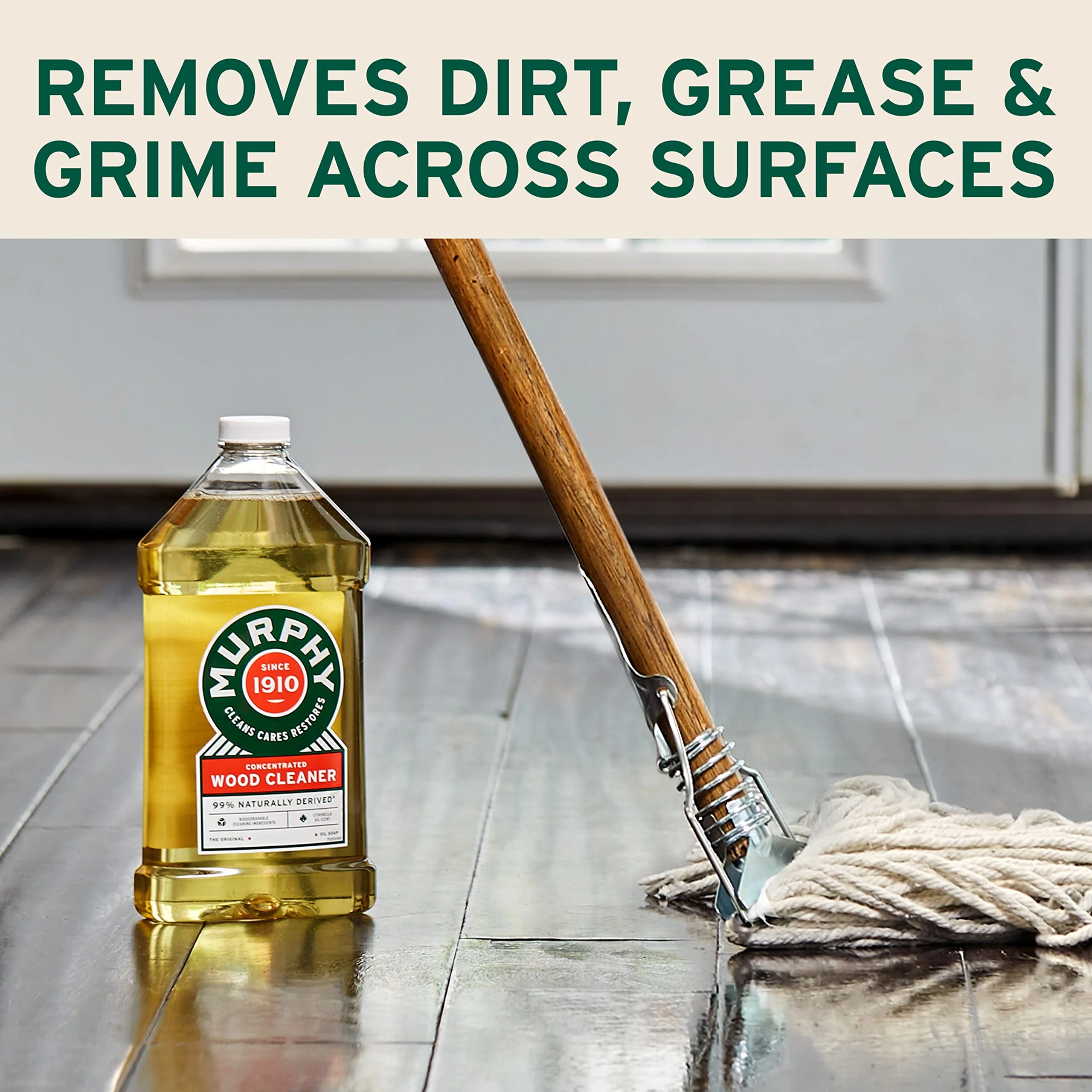 Murphy Oil Soap Concentrated Formula, Wood Cleaner, No-Rinse Floor Cleaner, Citronella Oil Scent, 32 fl oz Bottle (3 Pack) - Image 3