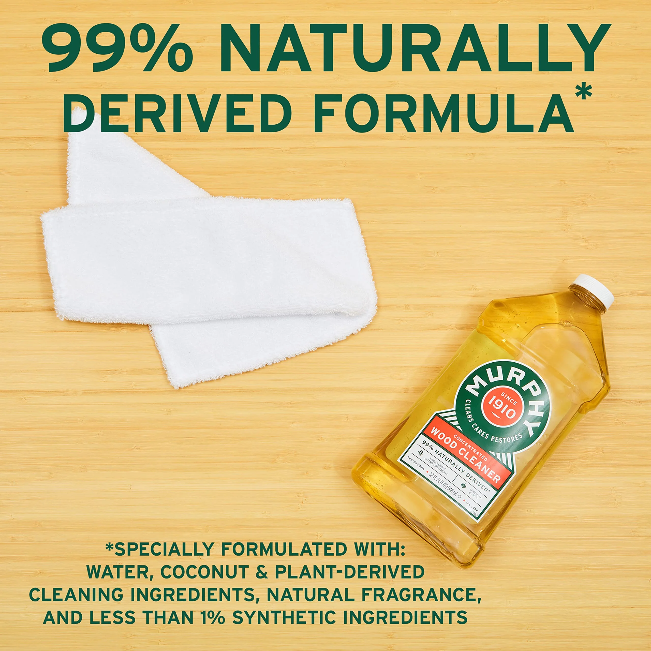 Murphy Oil Soap Concentrated Formula, Wood Cleaner, No-Rinse Floor Cleaner, Citronella Oil Scent, 32 fl oz Bottle (3 Pack) - Image 5