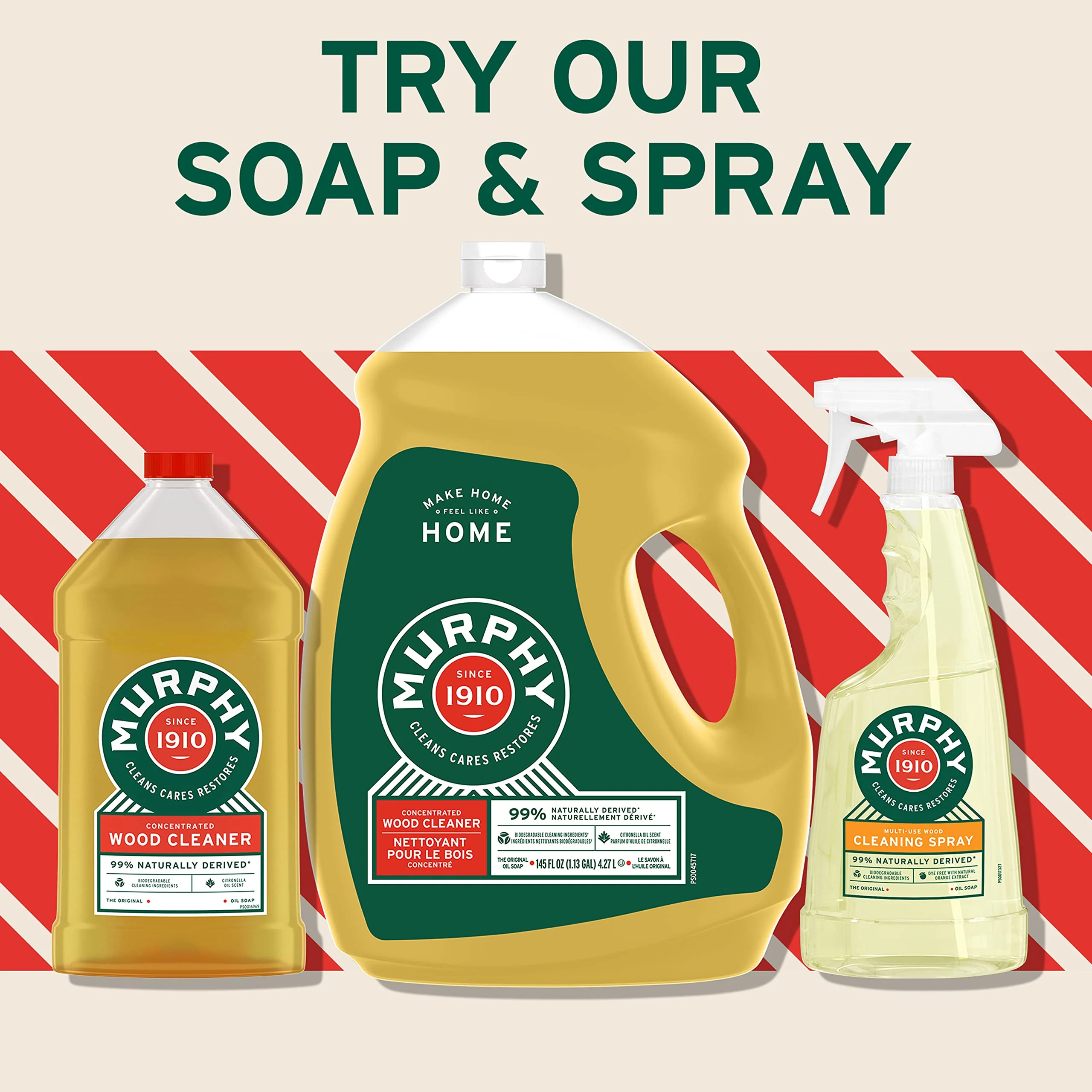 Murphy Oil Soap Concentrated Formula, Wood Cleaner, No-Rinse Floor Cleaner, Citronella Oil Scent, 32 fl oz Bottle (3 Pack) - Image 8