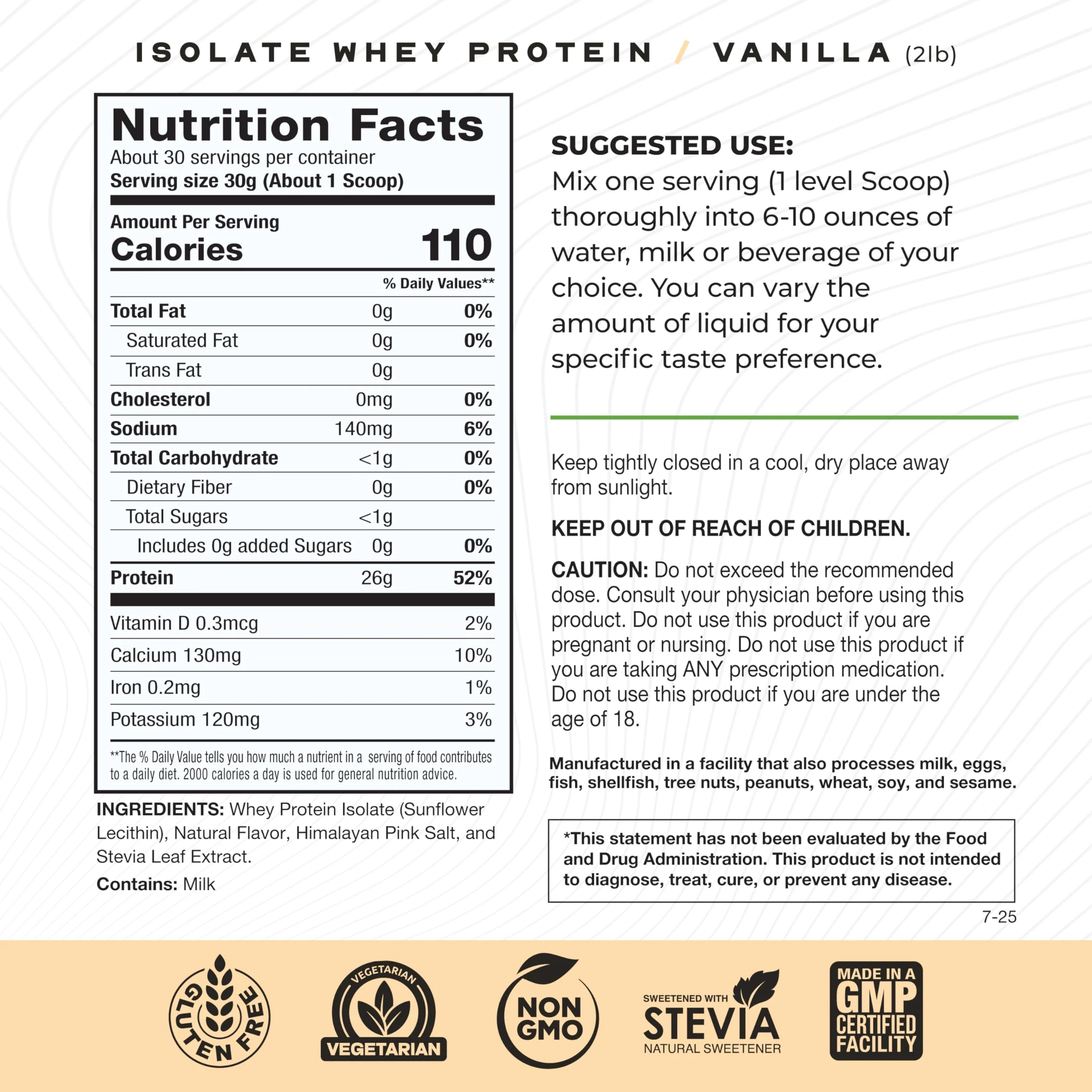 Muscle Feast Grass-Fed Whey Protein Isolate, All Natural Hormone Free Pasture Raised, Whey Isolate Protein Powder for Men and Women, Clean, Gluten-Free, Delicious Isolate Protein - Vanilla, 2lb - Image 3