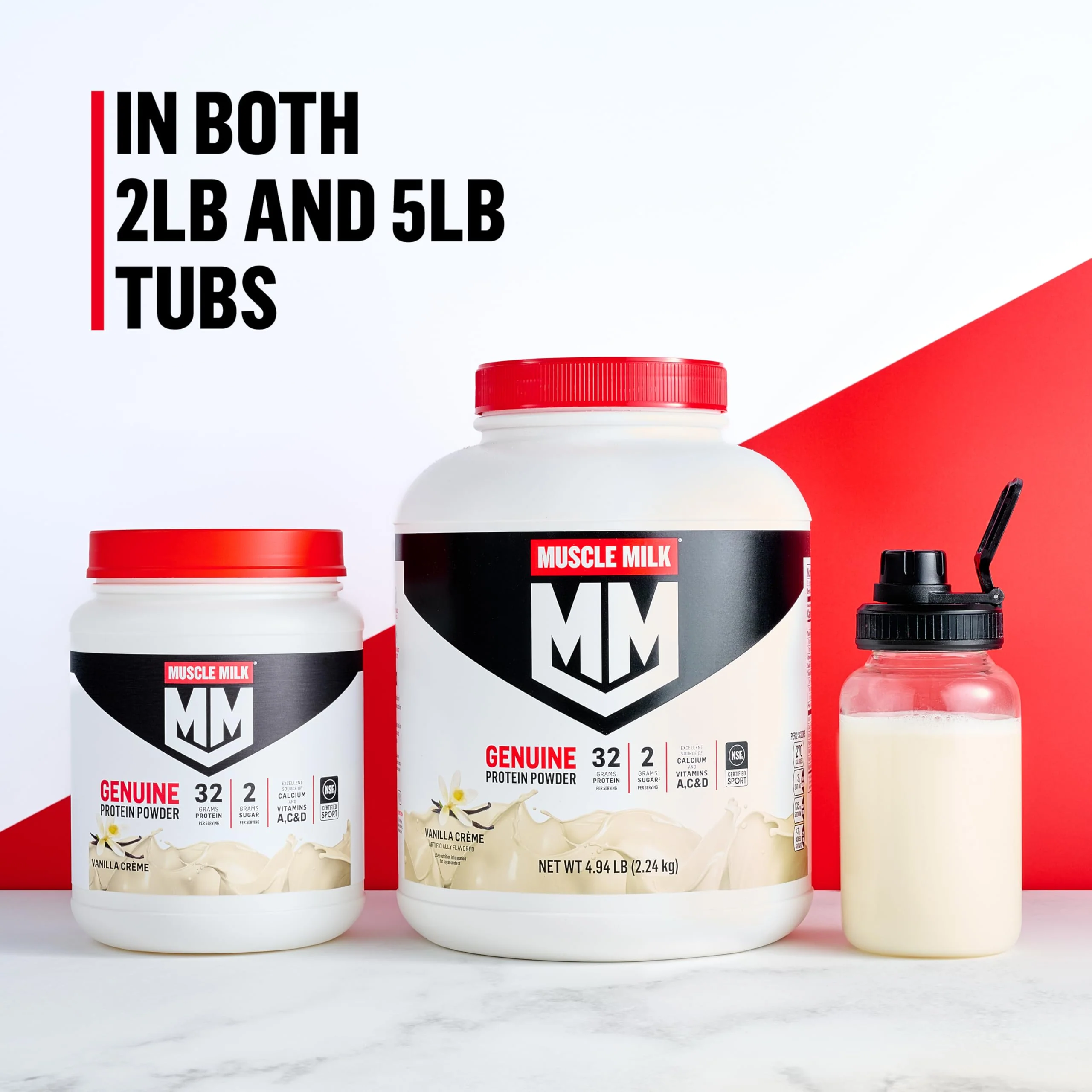 Muscle Milk Genuine Protein Powder, Vanilla Creme, 32g Protein, 4.94 Pound, 32 Servings - Image 8