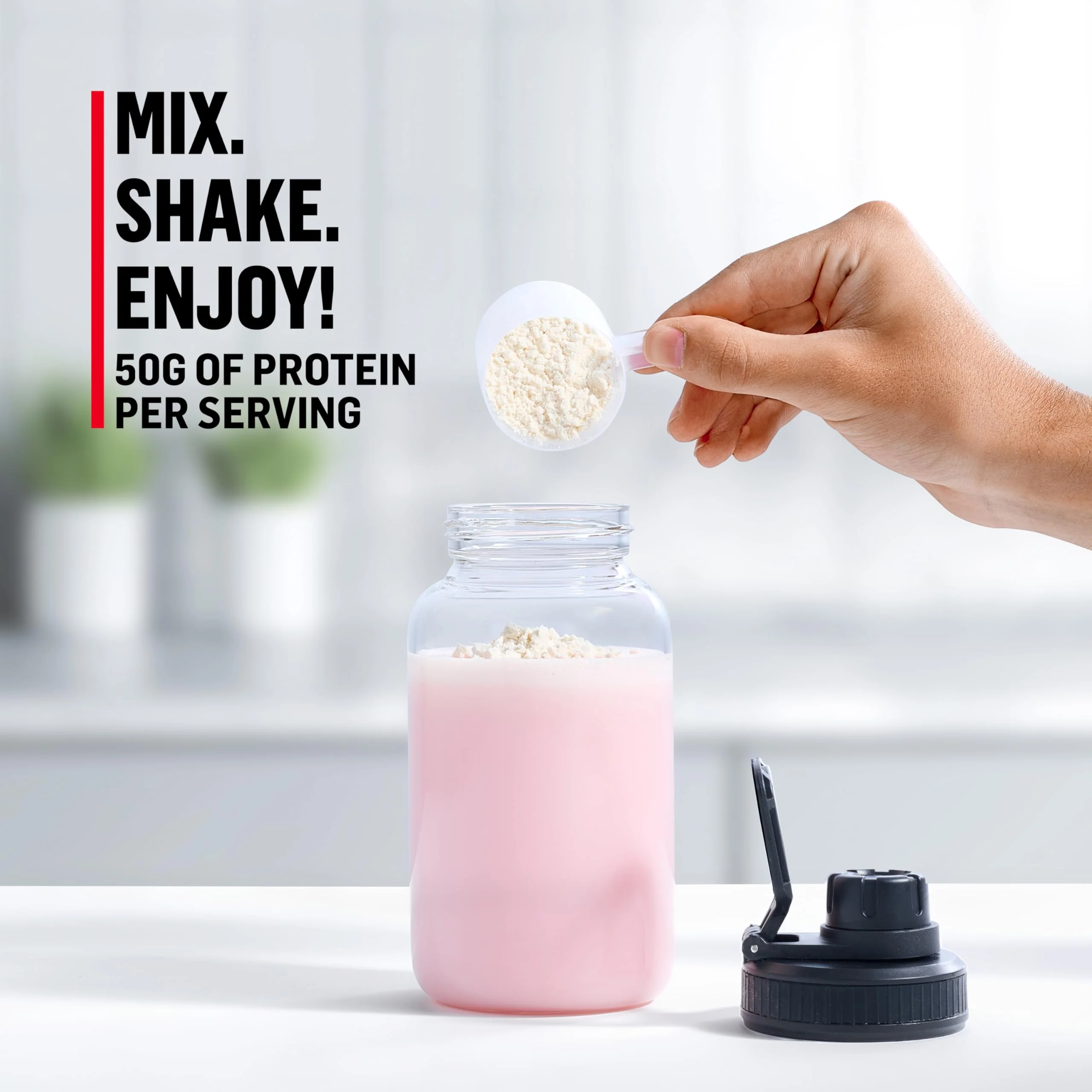 Muscle Milk Pro Series Protein Powder Supplement, Slammin' Strawberry, 2 Pound, 11 Servings, 50g Protein, 3g Sugar, 20 Vitamins & Minerals, NSF Certified for Sport, Packaging May Vary - Image 3