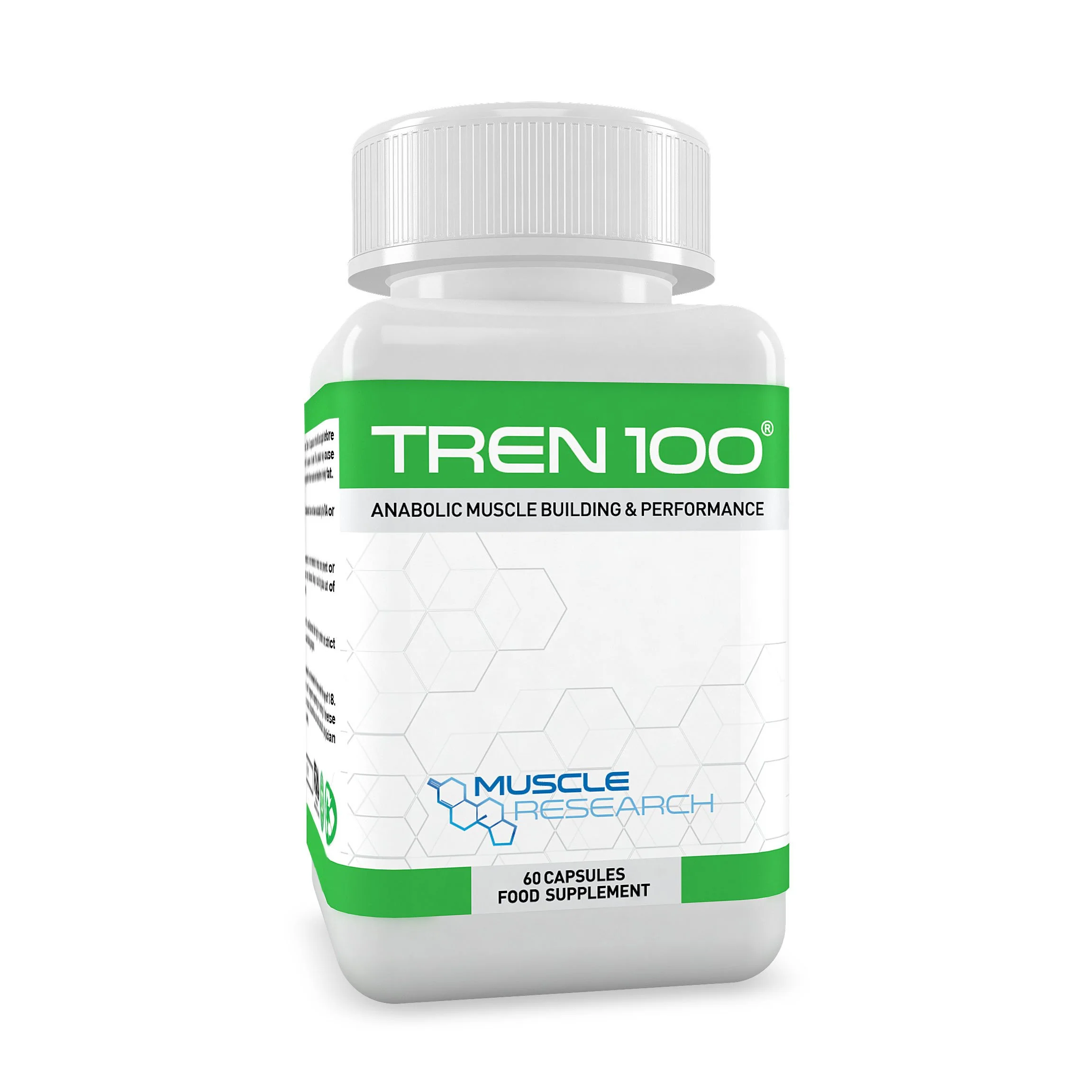 Muscle Research TREN 100 - Advanced Legal Bodybuilding Supplement - 60 Vegetarian Capsules - 30 Days Supply - UK Manufactured