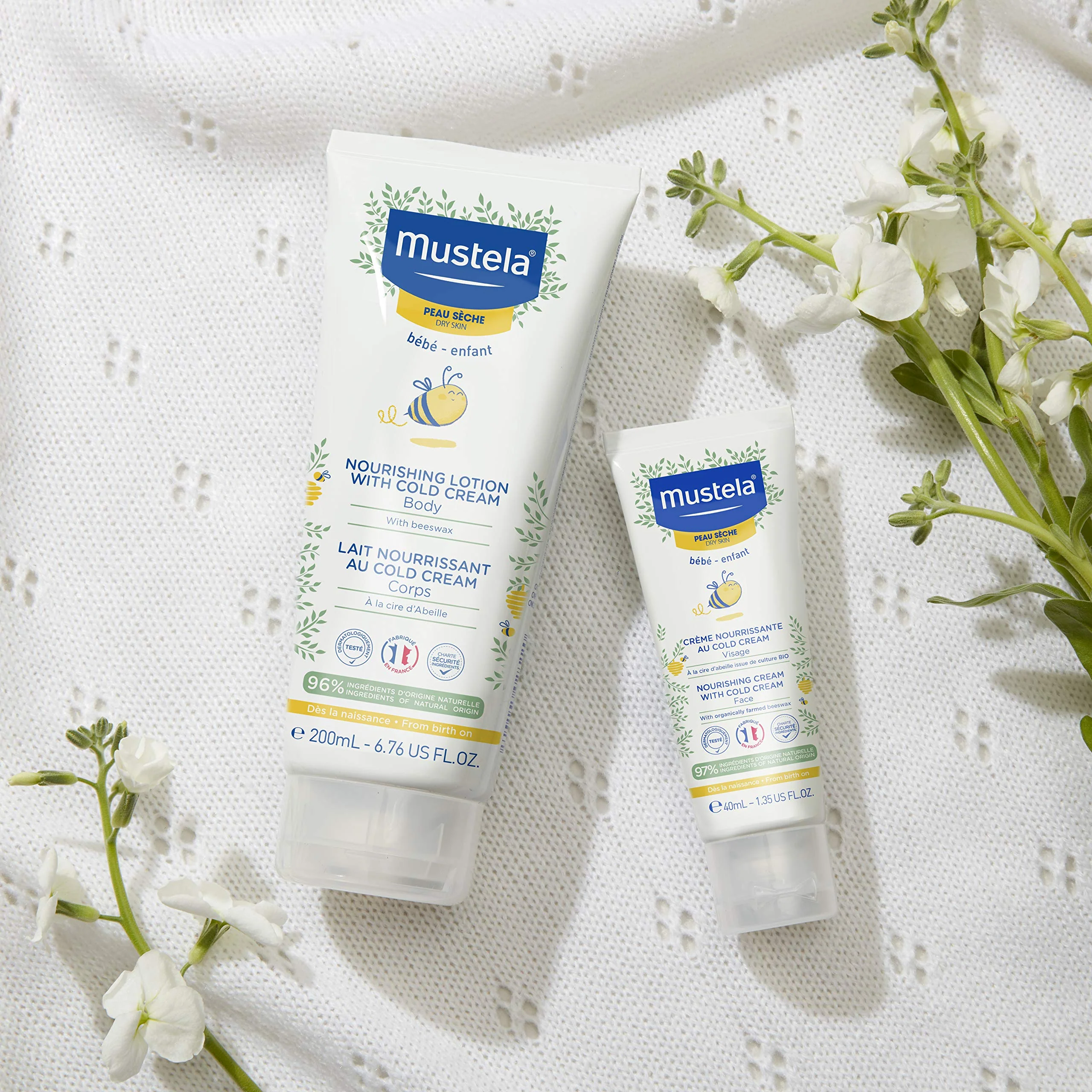 Mustela Baby Nourishing Lotion – Daily Body Lotion for Dry Skin - with Natural Avocado, Cold Cream & Beeswax - Safe from birth on - 6.76 fl. oz. - Image 4