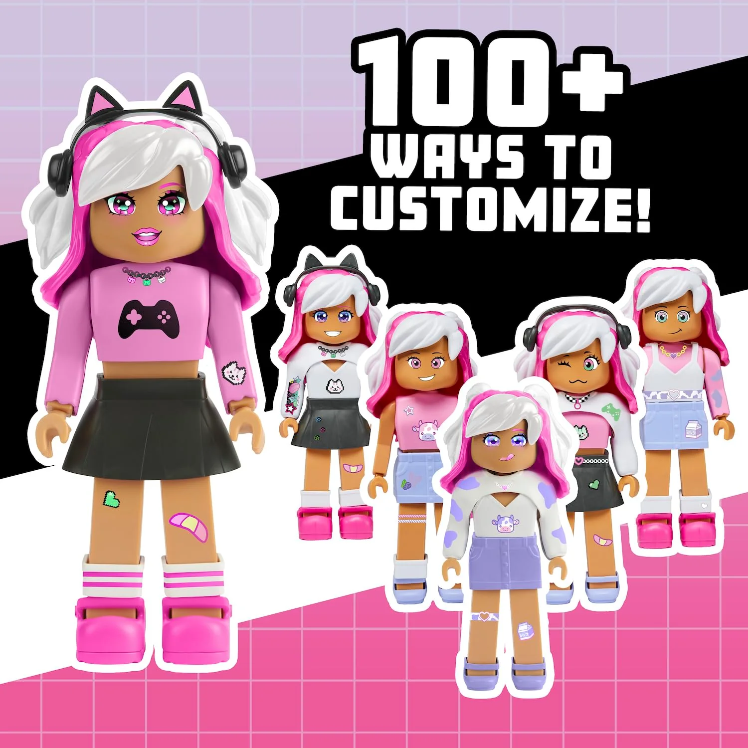 My Avastars Fashion Doll - Pink_Playz with 2 Outfits and 100+ Ways to Customize - Image 6