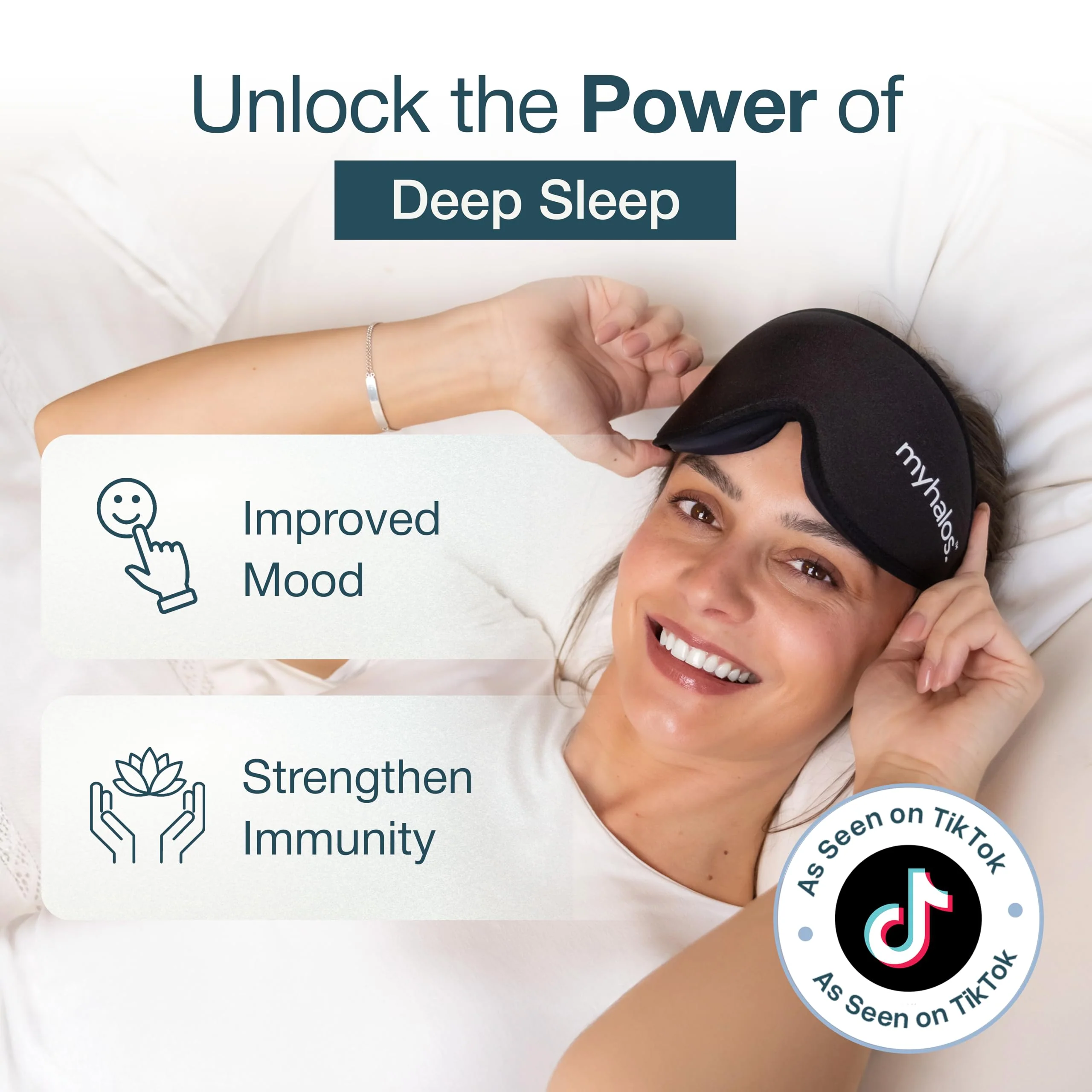 MyHalos® Sleep Mask – 3D Blackout Eye Mask for Women & Men, Side Sleepers, Zero Pressure Memory Foam Eyelash Friendly, Breathable,Award-Winning Sleep Aid for Travel (Black, 1 Count (Pack of 2)) - Image 2