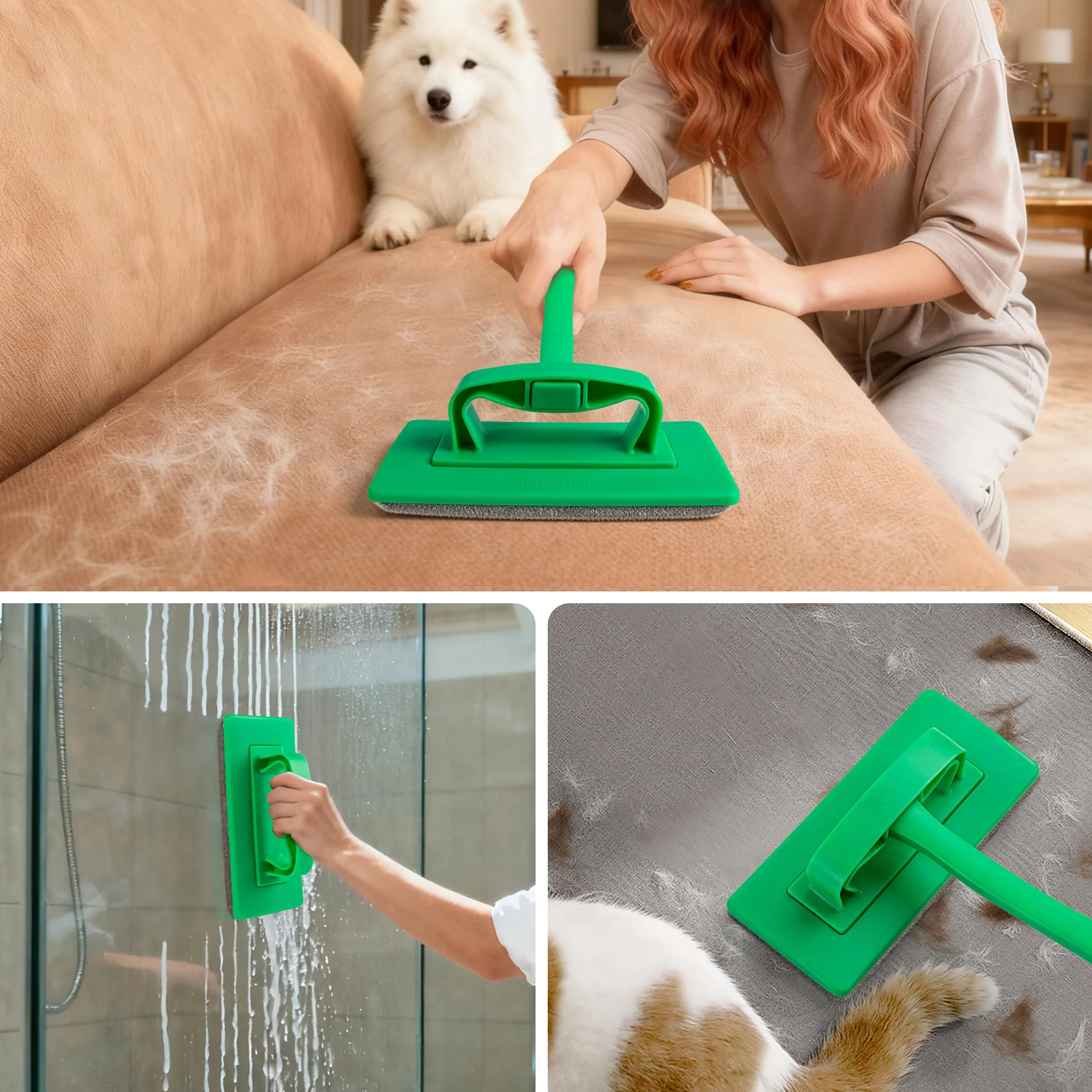 MyLifeUNIT 2 Packs Mesh Screen Cleaner, Detachable Window Screen Cleaning Brush, Window Screen Cleaners Tool with Wet and Dry Dual-Use - Image 3
