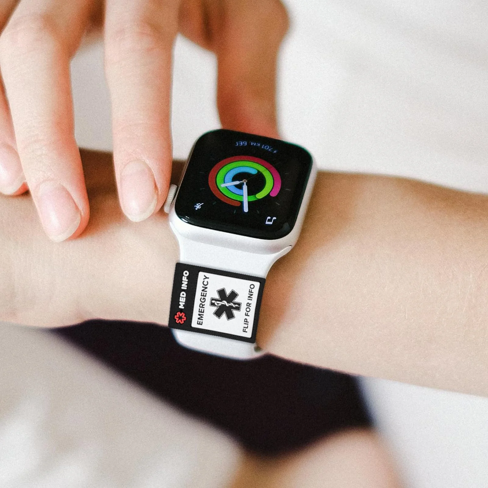 MYLUCKYTAG QR Code Medical ID Tag - Medical ID Bracelet Sleeve - Fits for Apple Watch Medical ID Band or Fitbit Medical ID Band - Medical Alert - Free Online Emergency Medical Profile - Image 4