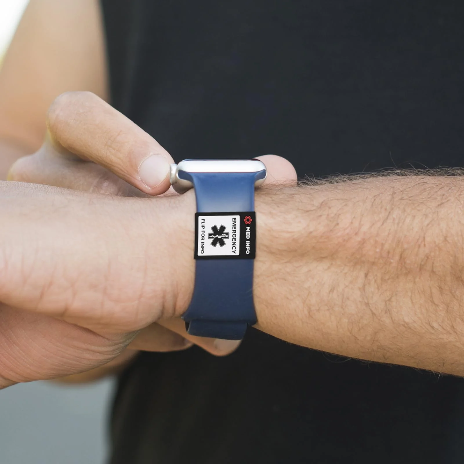 MYLUCKYTAG QR Code Medical ID Tag - Medical ID Bracelet Sleeve - Fits for Apple Watch Medical ID Band or Fitbit Medical ID Band - Medical Alert - Free Online Emergency Medical Profile - Image 5